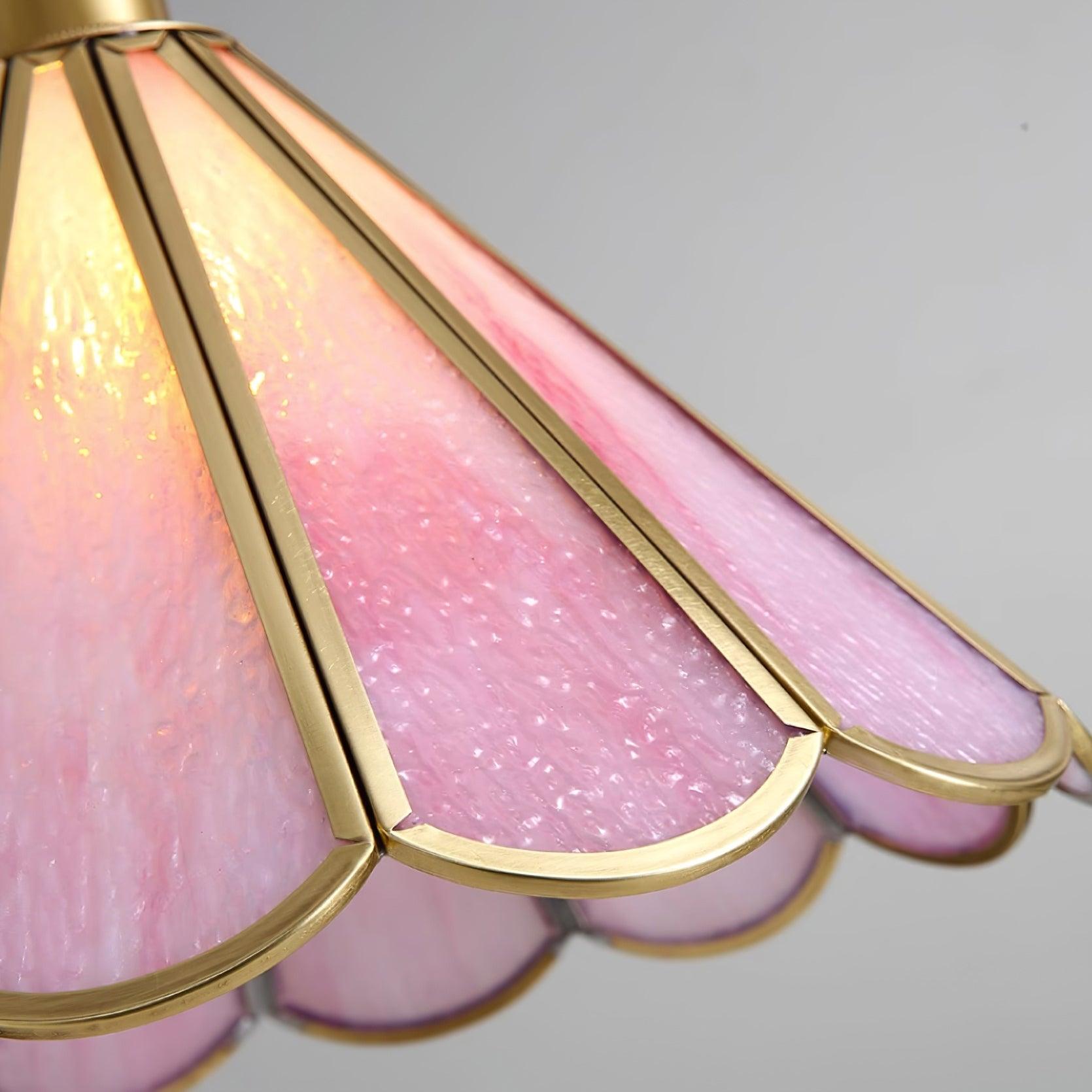 Lione Pink Stained Glass Pendant Light