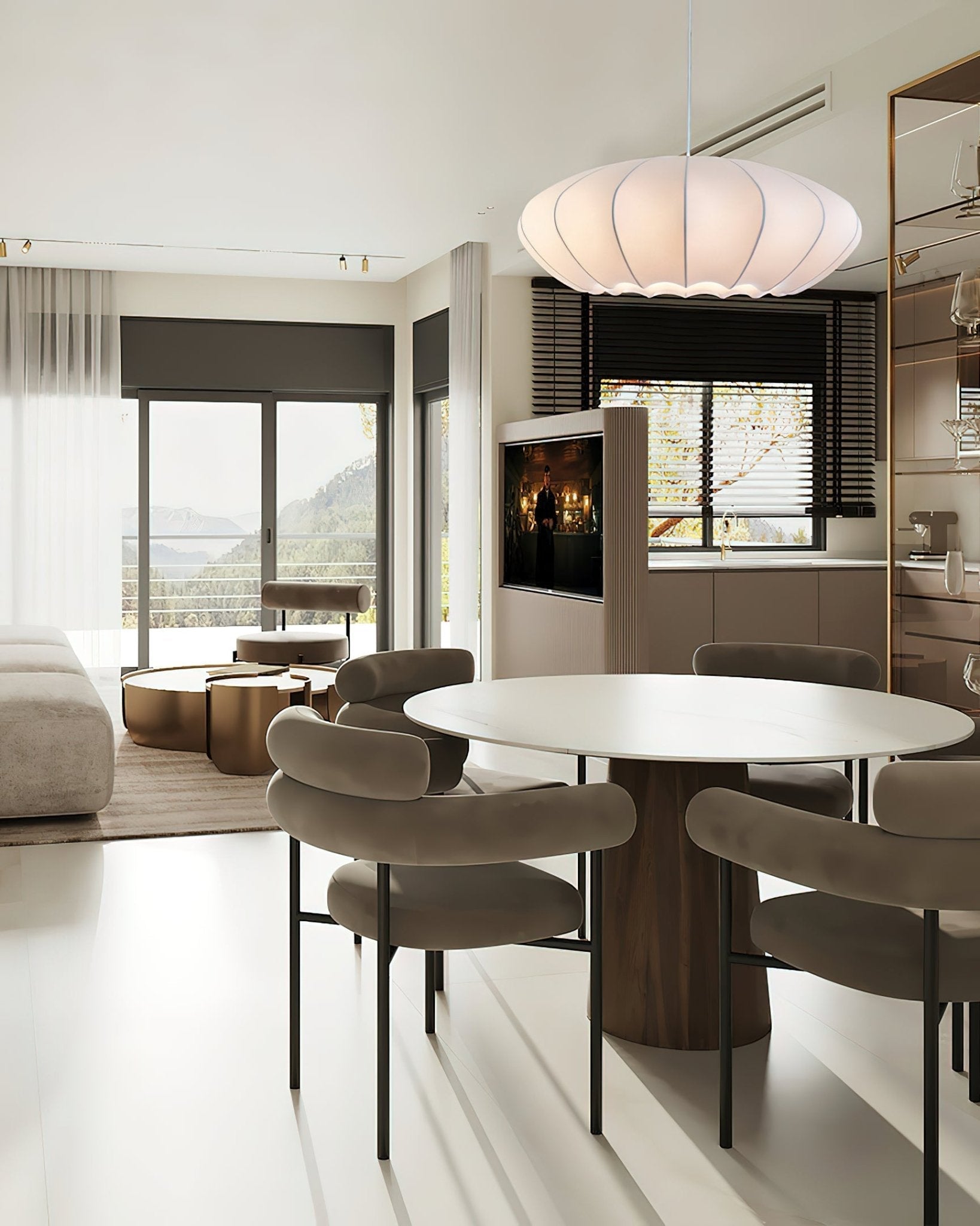 Pithos Silk Elegant Pendant Lamp-Neutral Decor