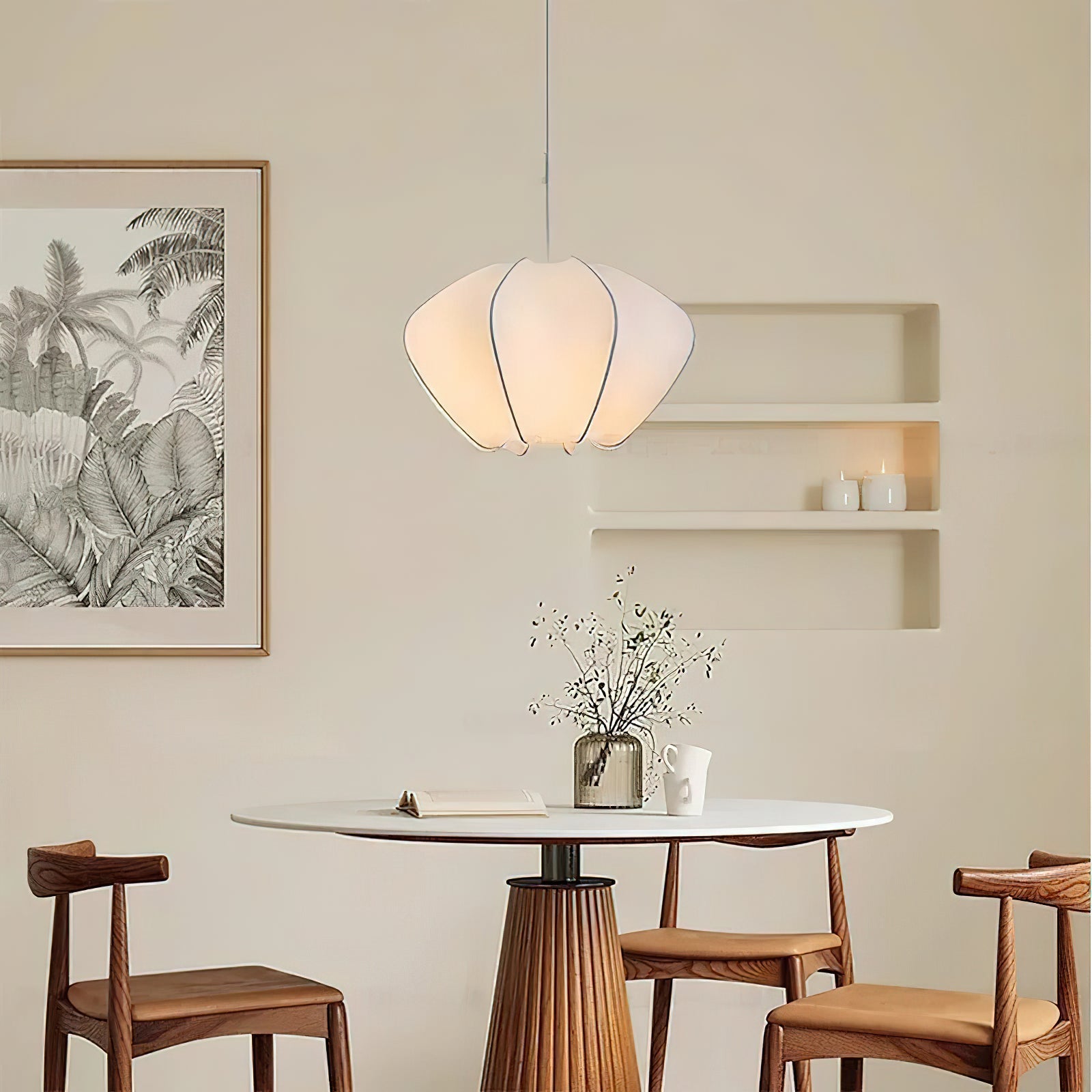 Pithos Silk Elegant Pendant Lamp-Neutral Decor