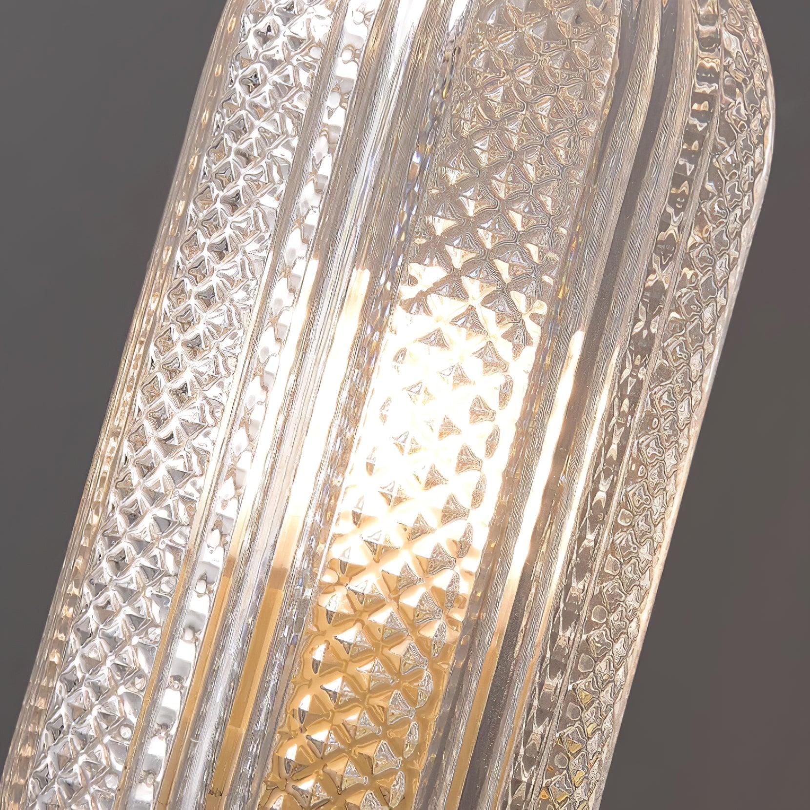 Evania Brass and Textured Glass Double Light Wall Sconce
