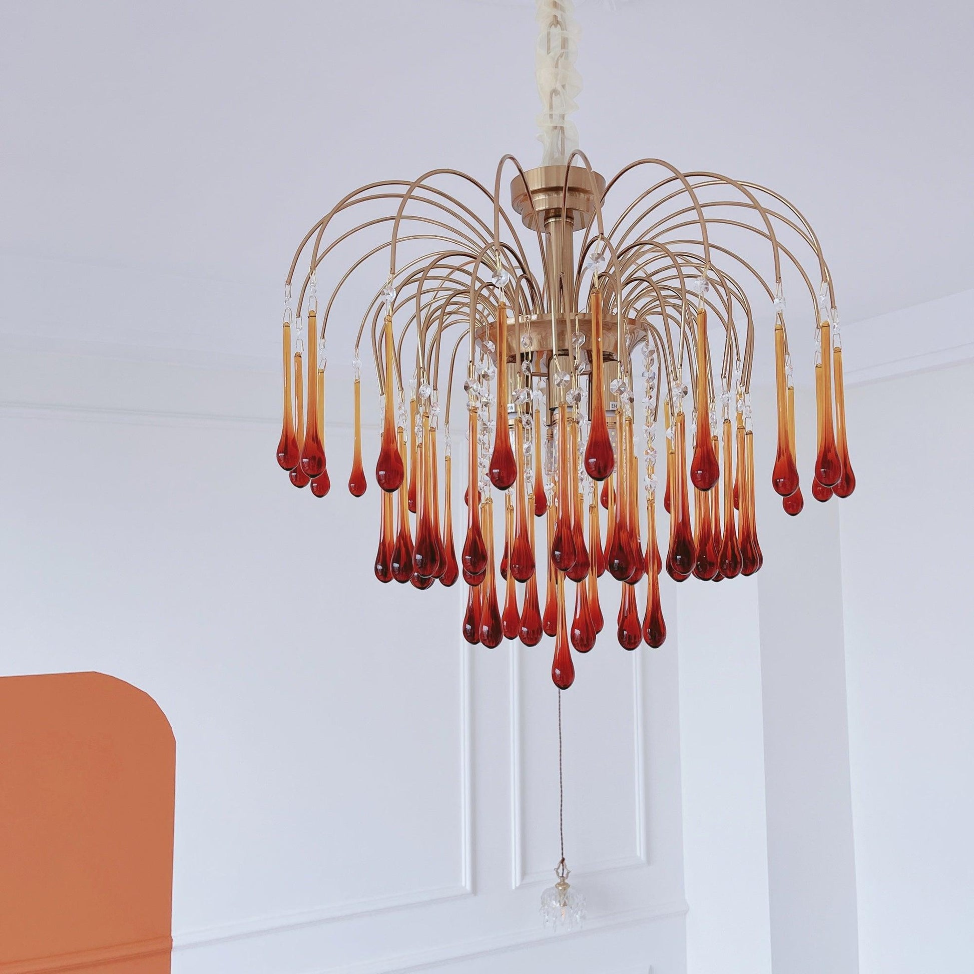 Ciel Chandelier Golden Arms and Crystal-Neutral Decor