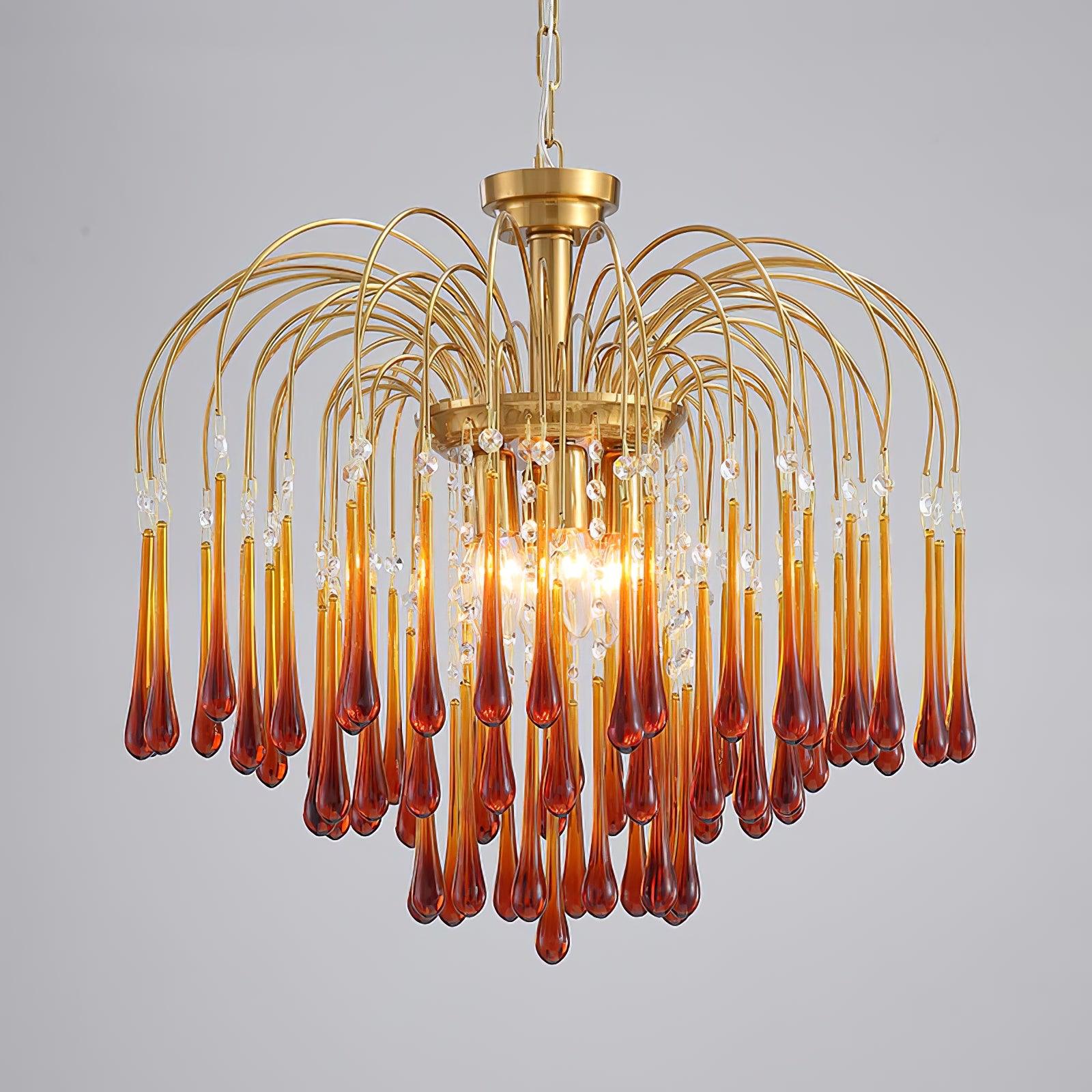 Ciel Chandelier Golden Arms and Crystal-Neutral Decor