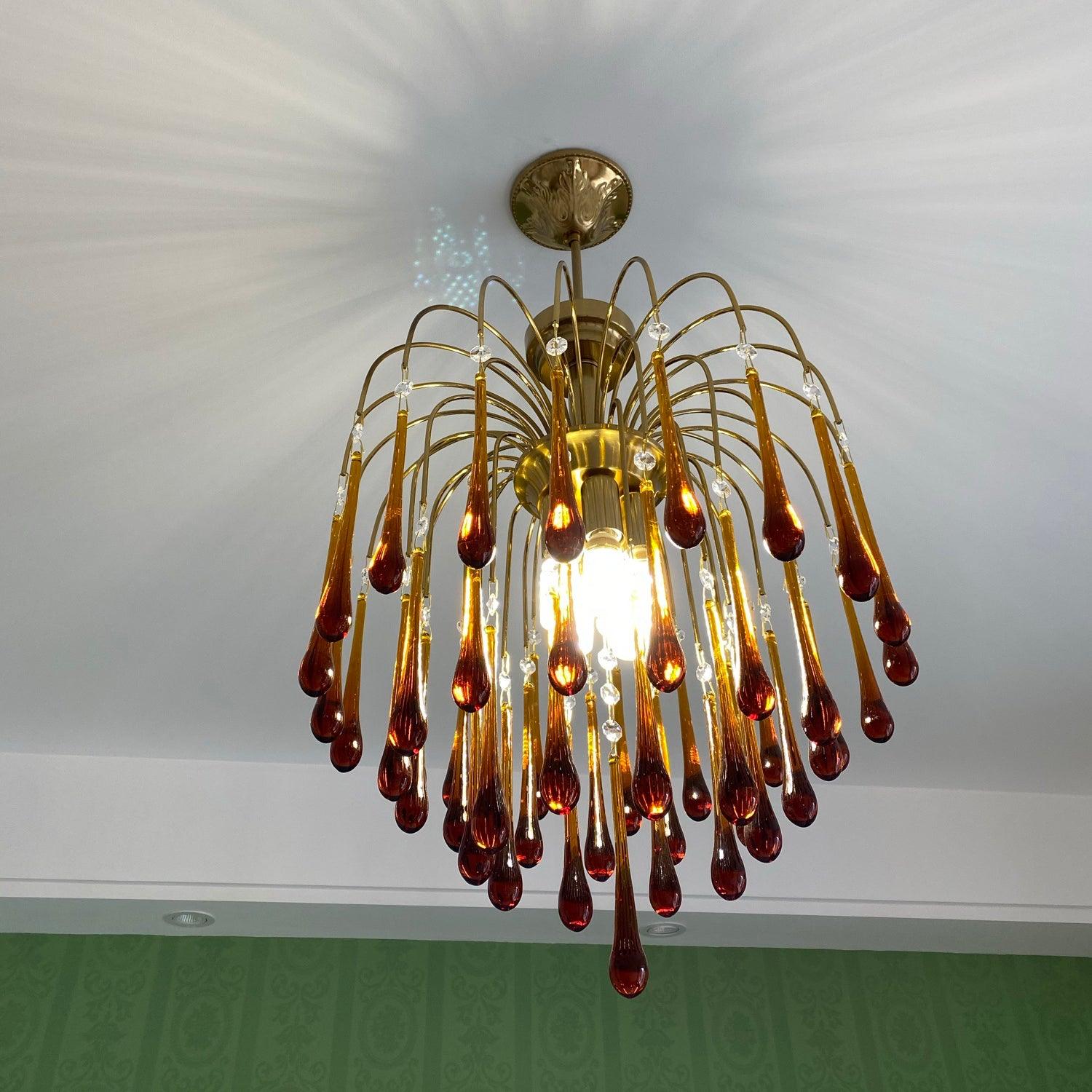 Ciel Chandelier Golden Arms and Crystal-Neutral Decor