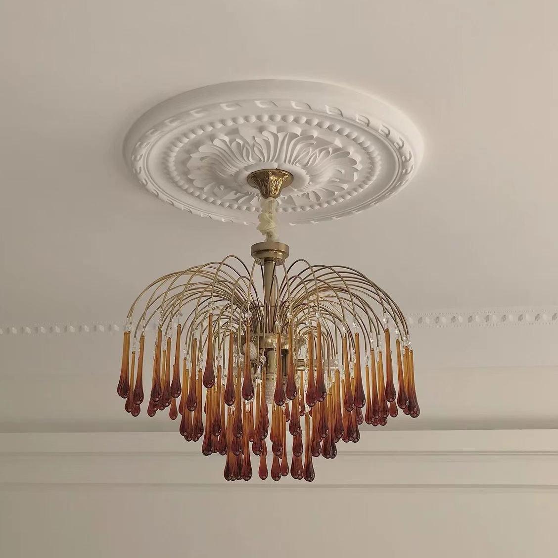 Ciel Chandelier Golden Arms and Crystal-Neutral Decor