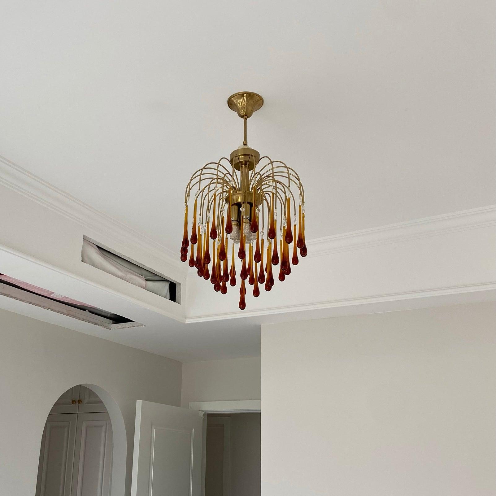 Ciel Chandelier Golden Arms and Crystal-Neutral Decor