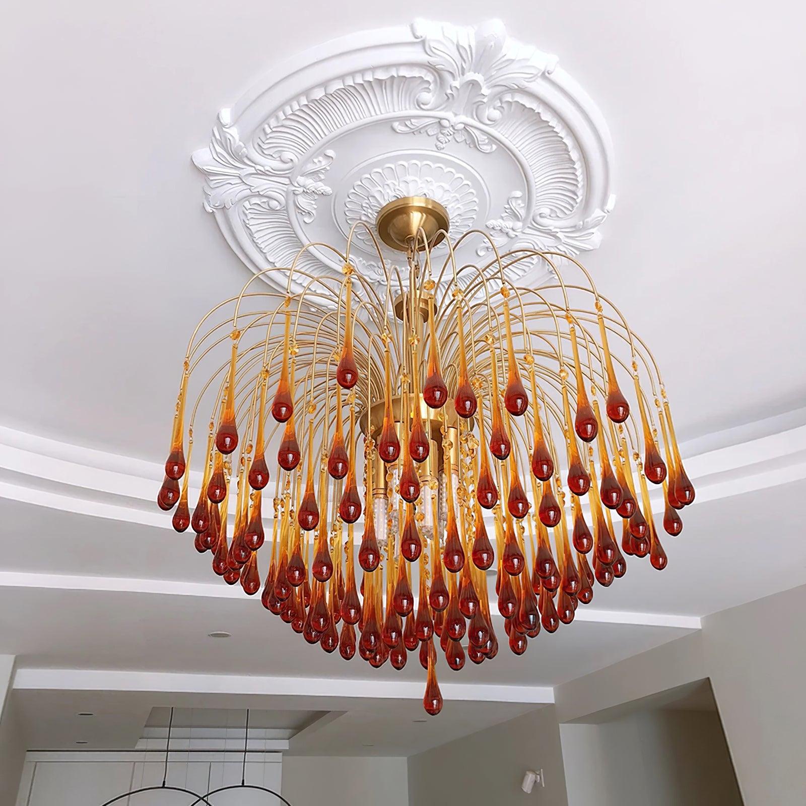 Ciel Chandelier Golden Arms and Crystal-Neutral Decor