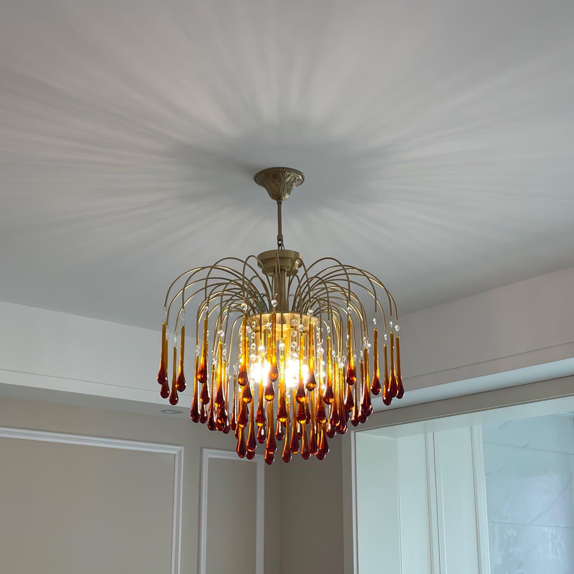 Ciel Chandelier Golden Arms and Crystal-Neutral Decor