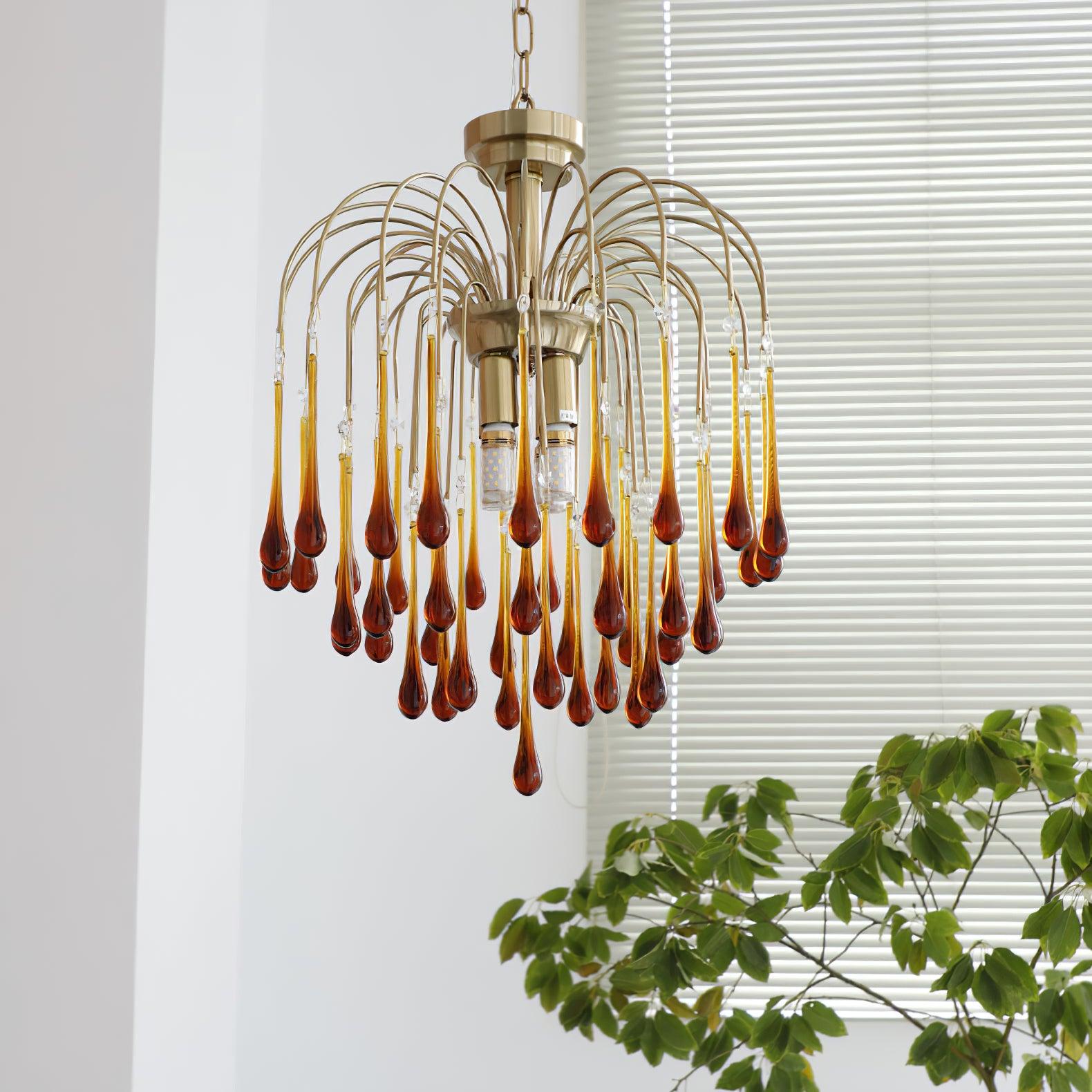 Ciel Chandelier Golden Arms and Crystal-Neutral Decor