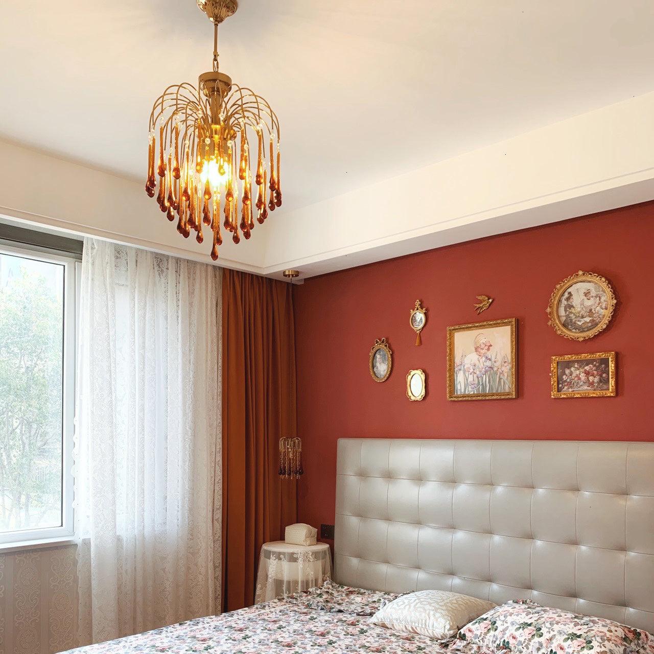 Ciel Chandelier Golden Arms and Crystal-Neutral Decor