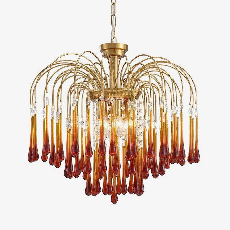 Ciel Chandelier Golden Arms and Crystal-Neutral Decor