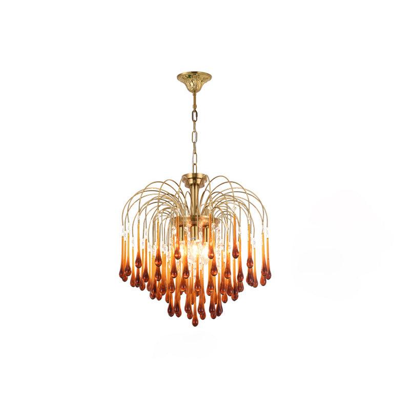 Ciel Chandelier Golden Arms and Crystal-Neutral Decor