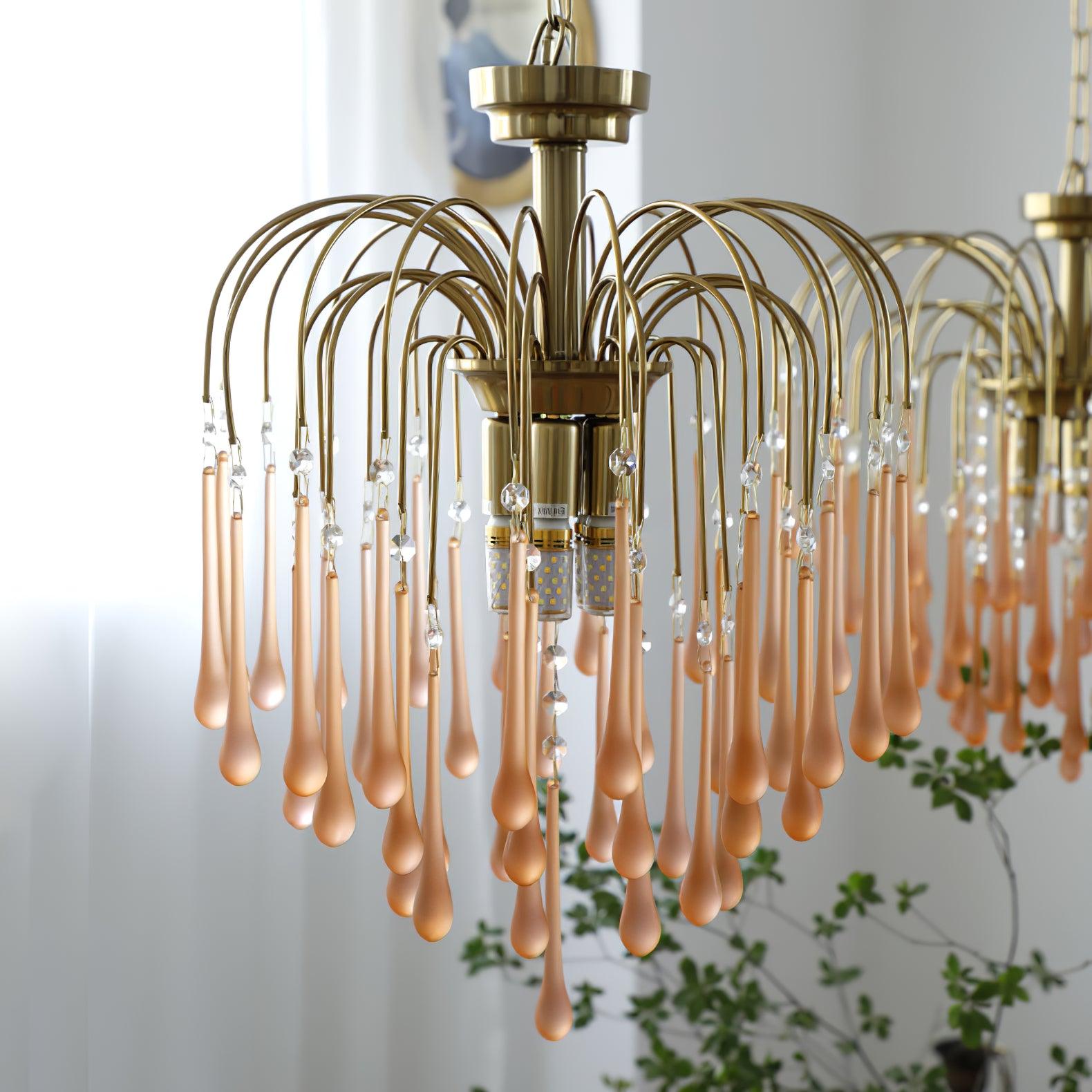 Ciel Chandelier Golden Arms and Crystal-Neutral Decor