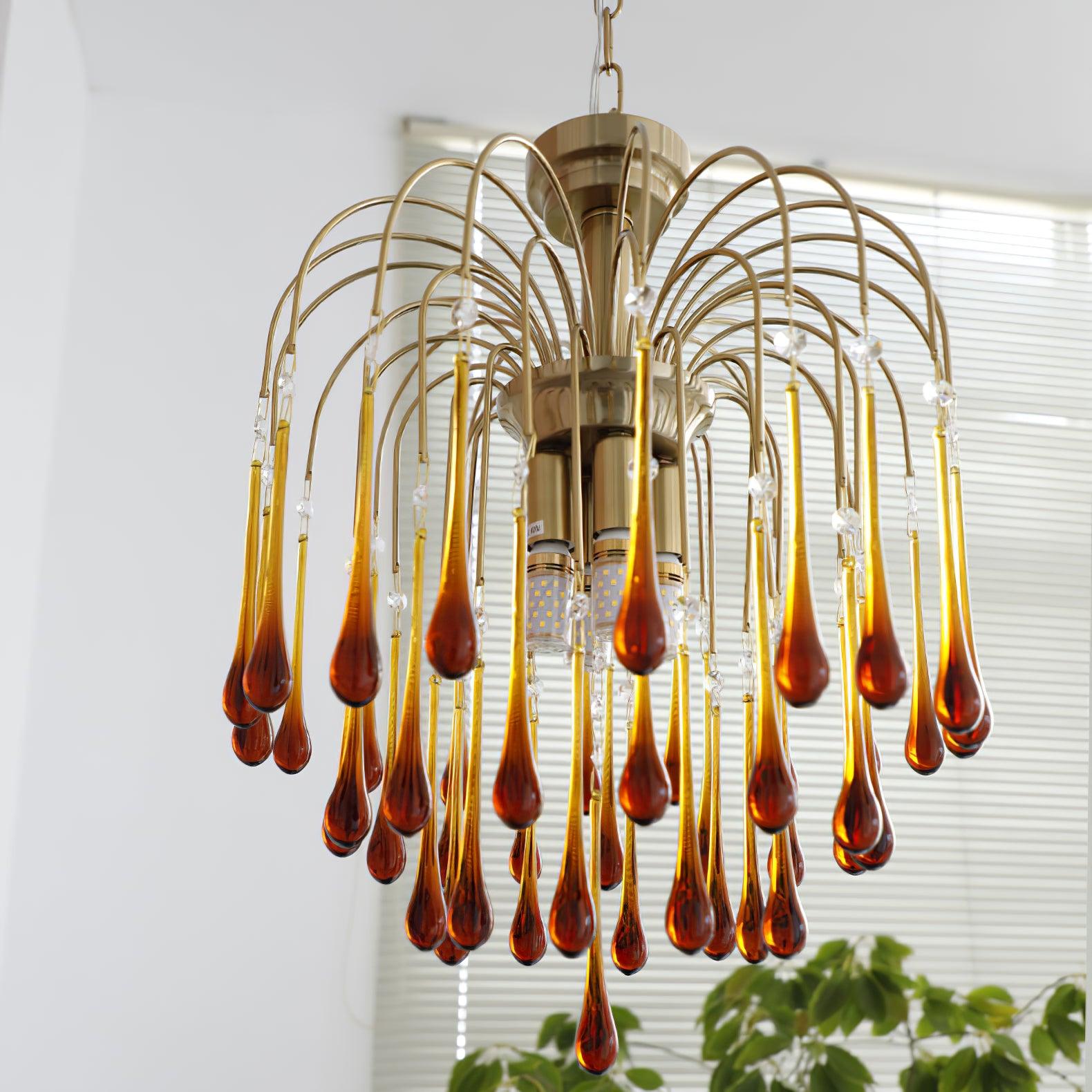Ciel Chandelier Golden Arms and Crystal-Neutral Decor