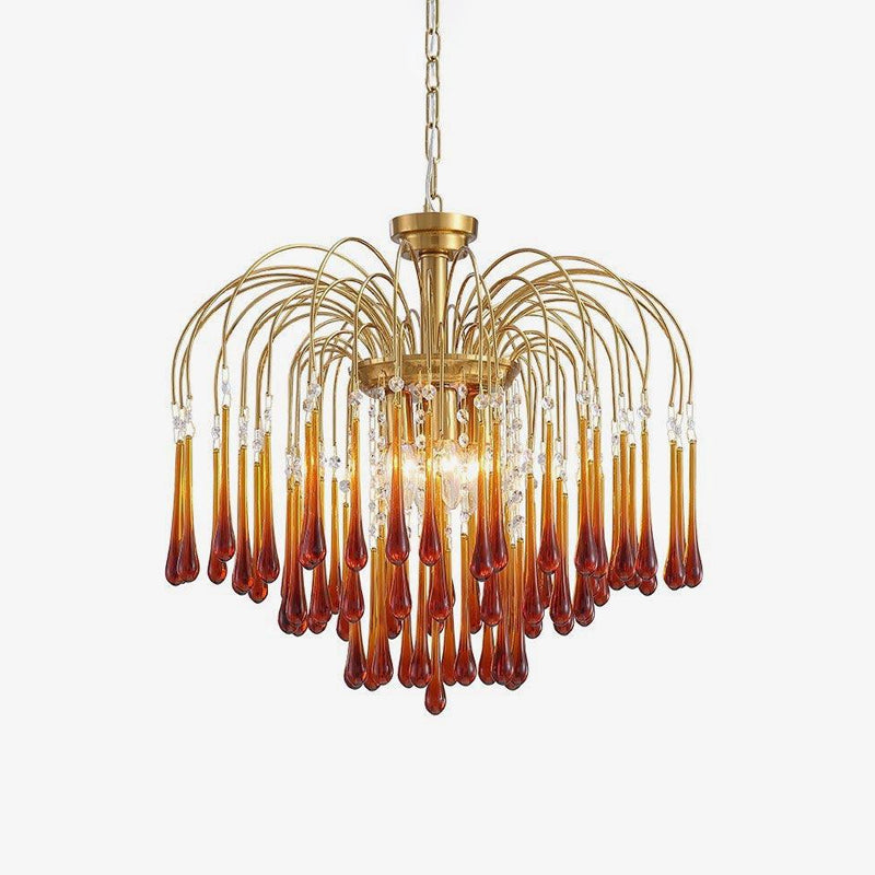 Ciel Chandelier Golden Arms and Crystal-Neutral Decor