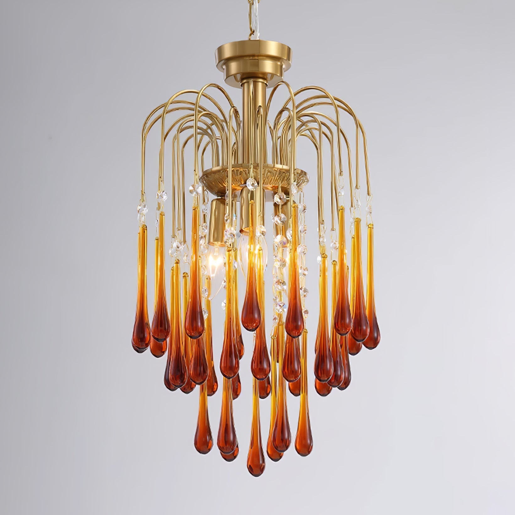 Ciel Chandelier Golden Arms and Crystal-Neutral Decor