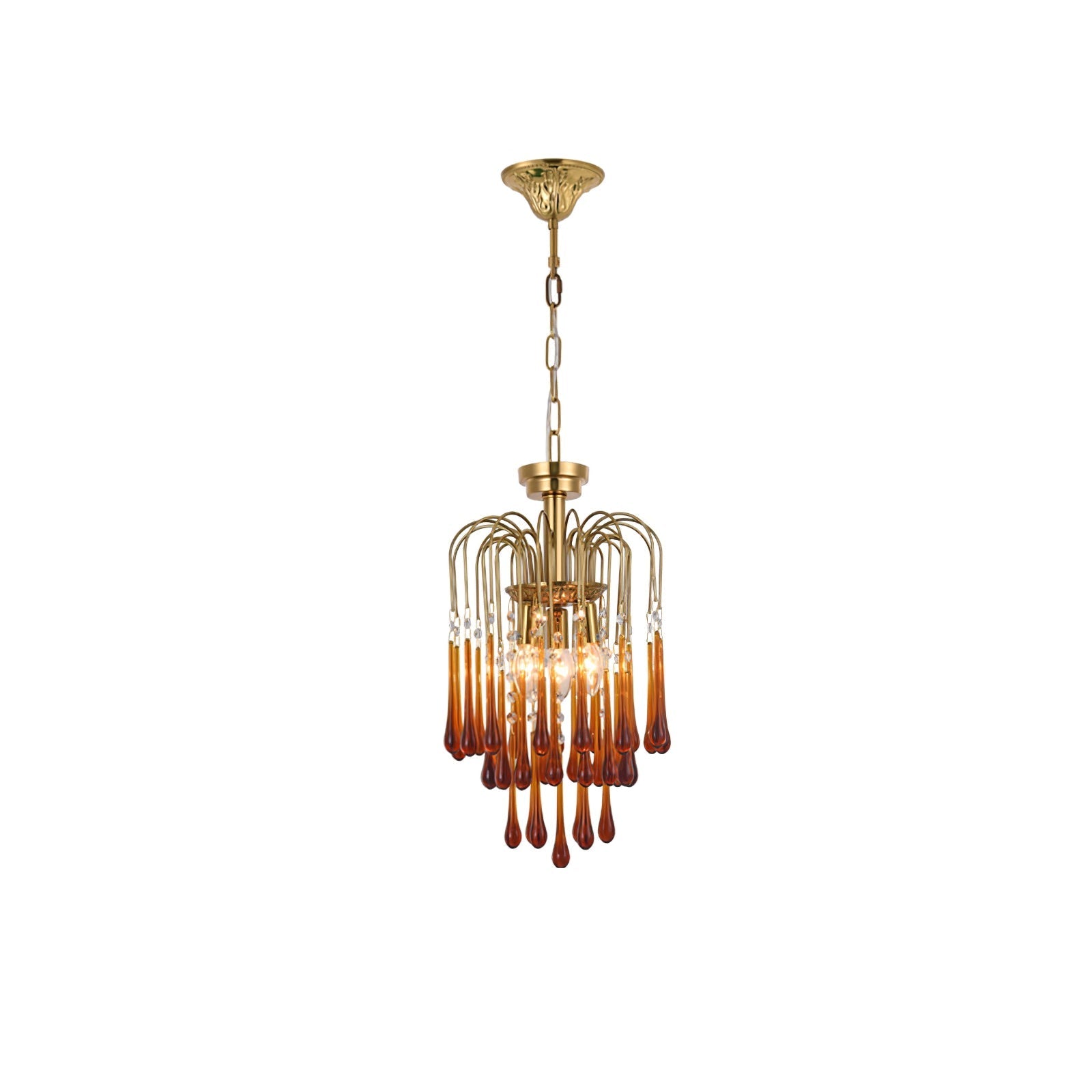Ciel Chandelier Golden Arms and Crystal-Neutral Decor