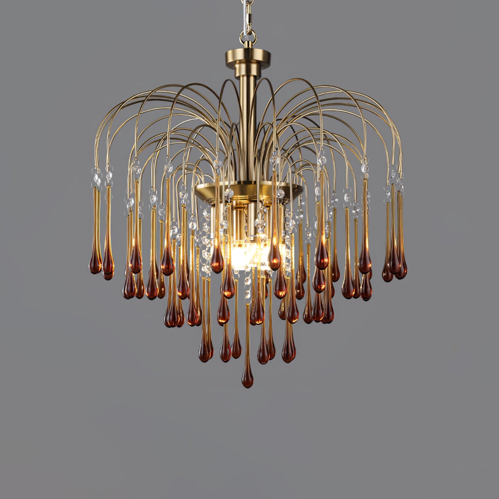 Ciel Chandelier Golden Arms and Crystal-Neutral Decor