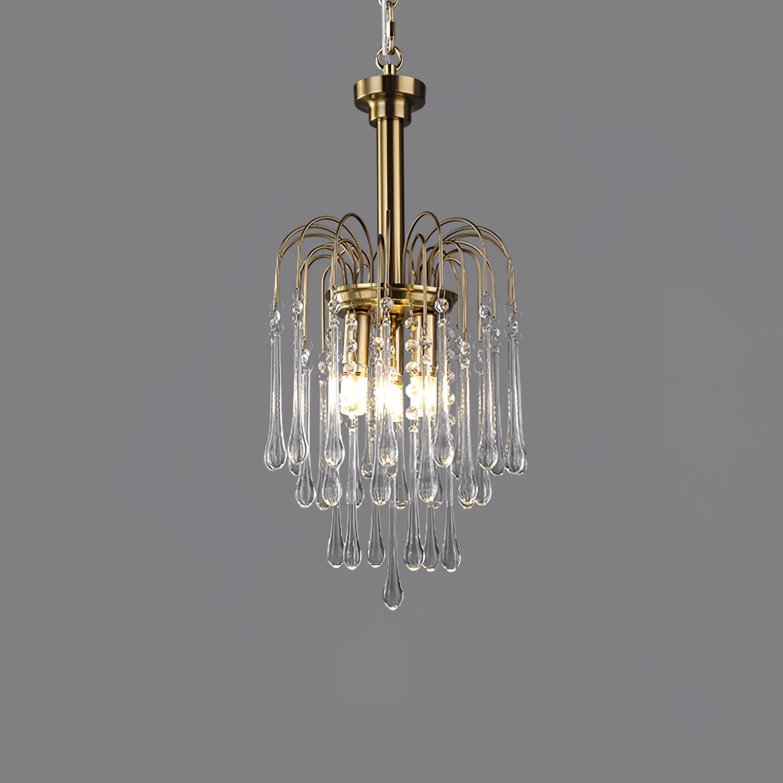 Ciel Chandelier Golden Arms and Crystal-Neutral Decor