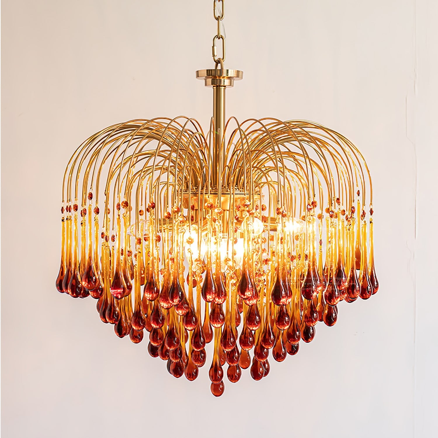 Ciel Chandelier Golden Arms and Crystal-Neutral Decor