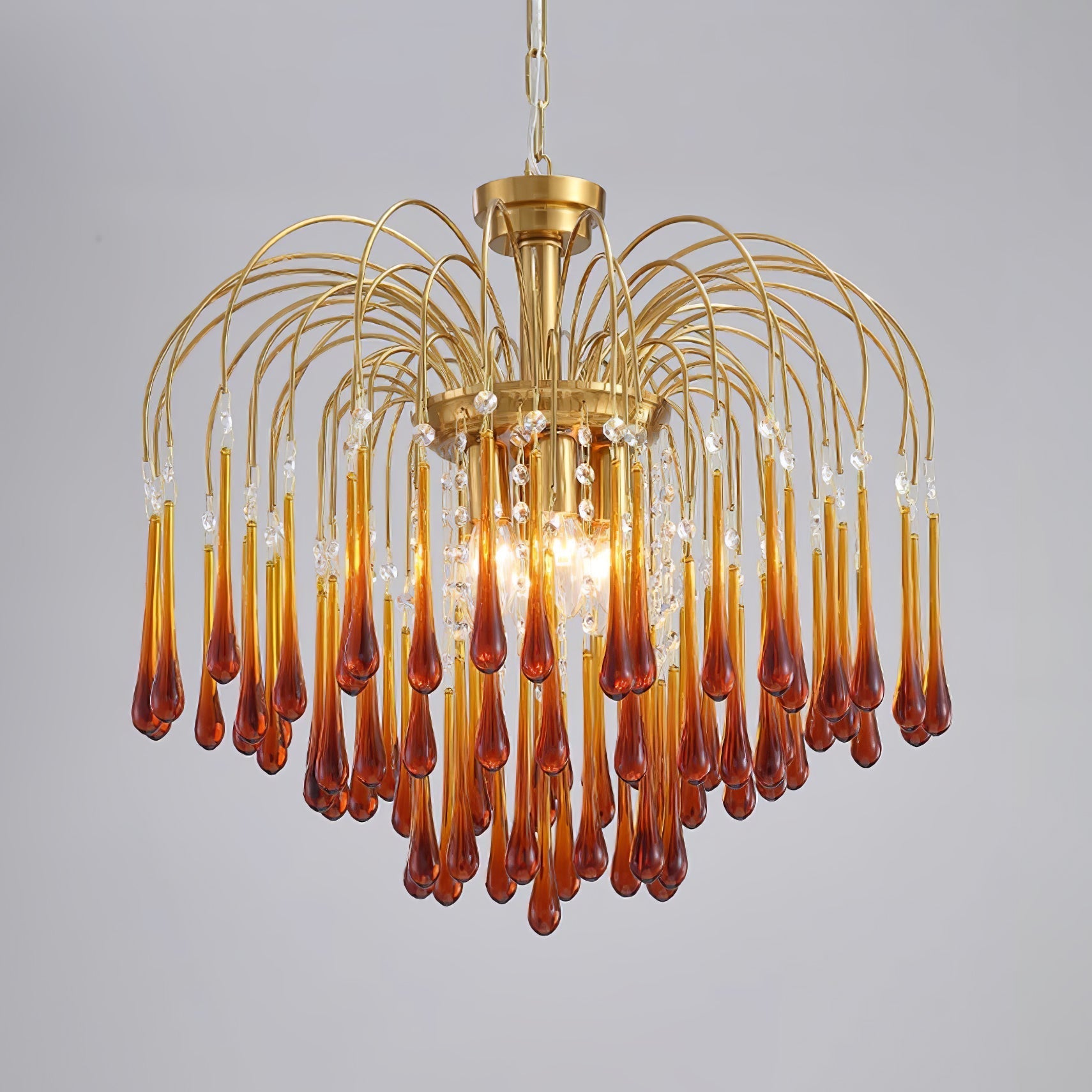 Ciel Chandelier Golden Arms and Crystal-Neutral Decor