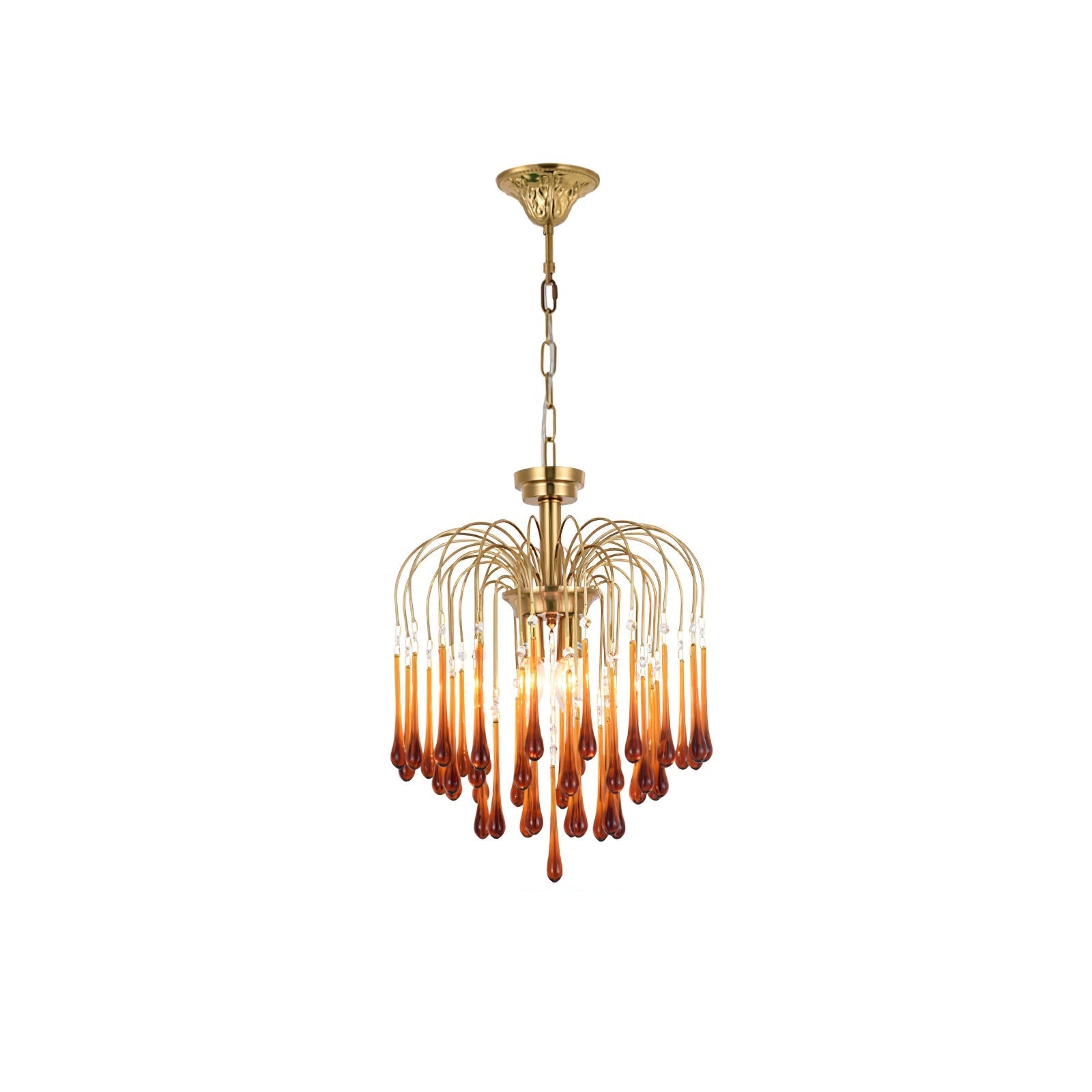 Ciel Chandelier Golden Arms and Crystal-Neutral Decor