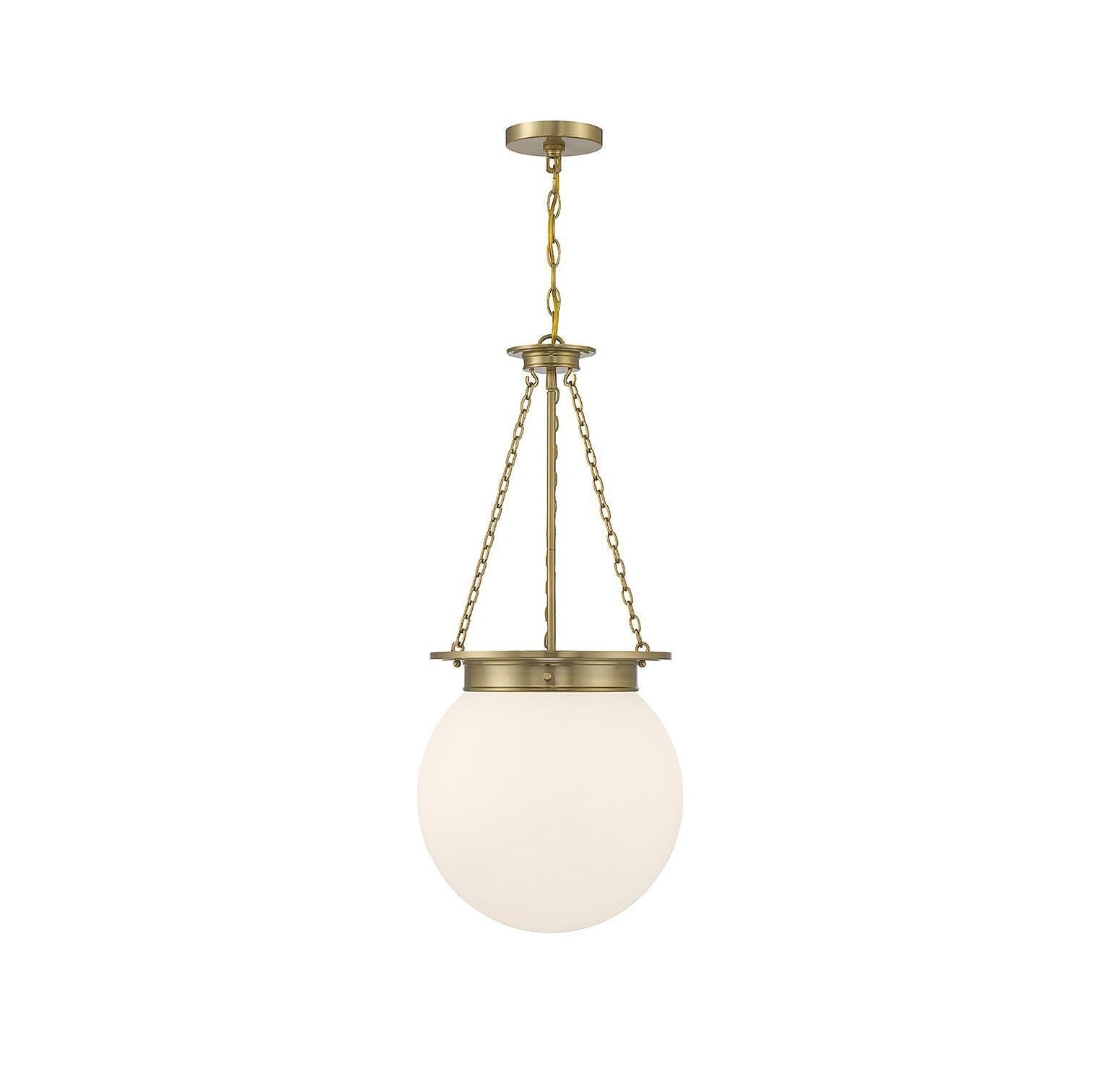 Manor Pendant Lamp in a brass finish with a clear glass shade.