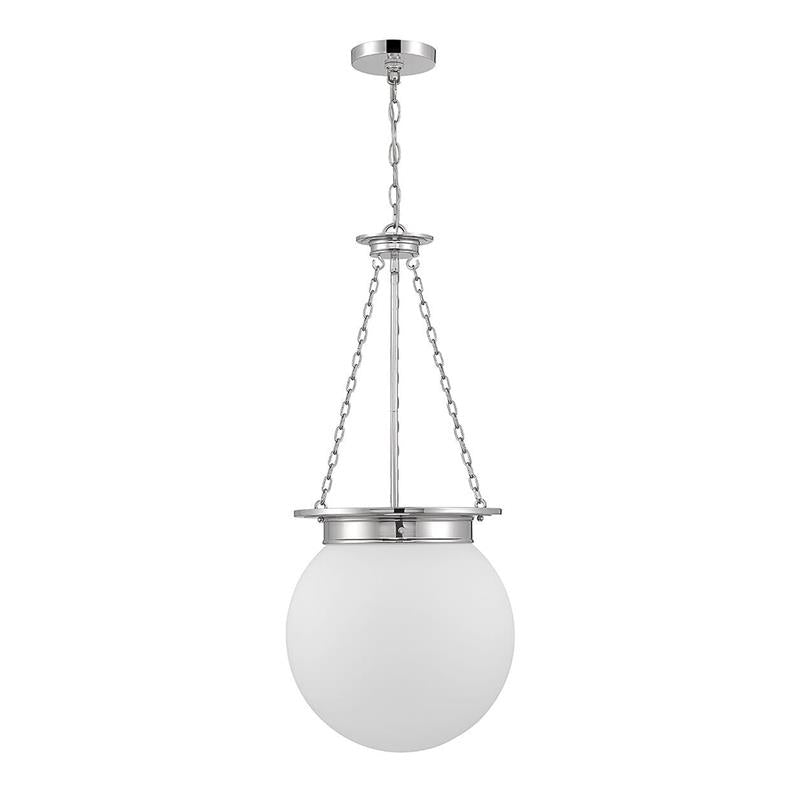 The Manor Pendant Lamp shown in a traditional entryway setting.