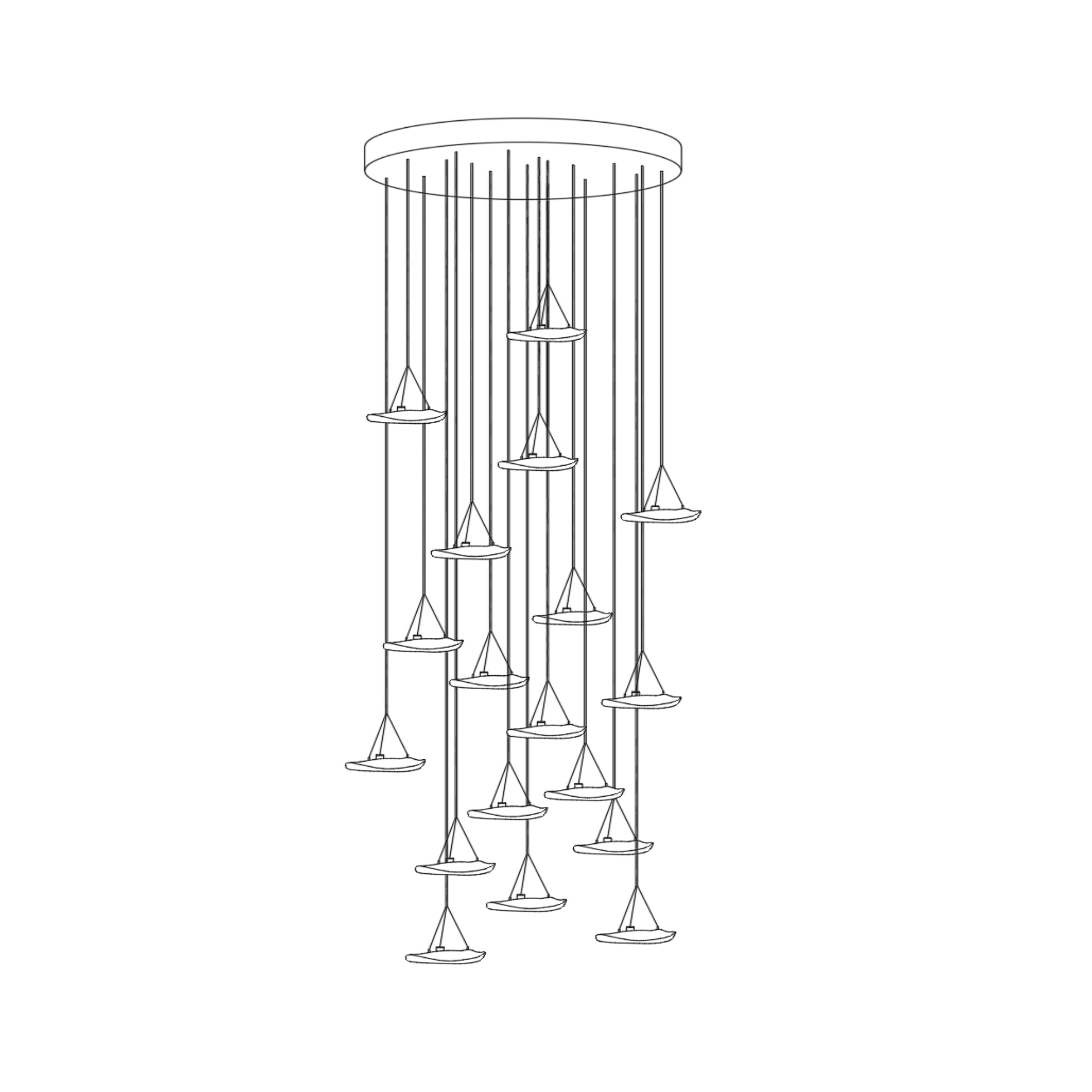 Manta Drift Chandelier-Neutral Decor