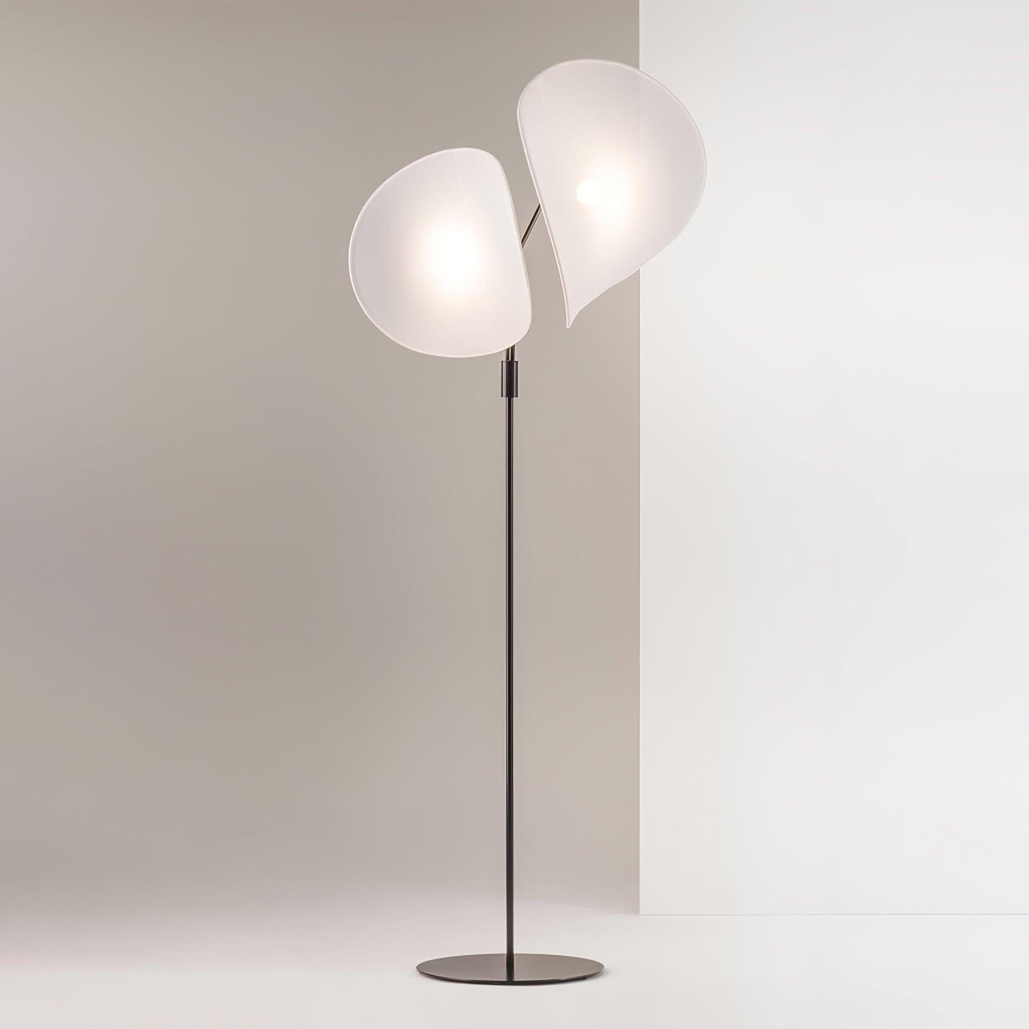 Riven Modern Fabric Floor Lamp-Neutral Decor