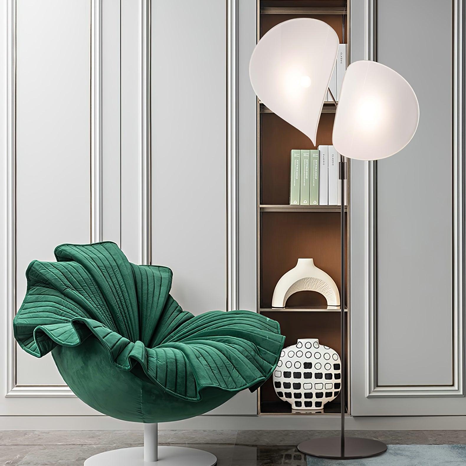 Riven Modern Fabric Floor Lamp-Neutral Decor