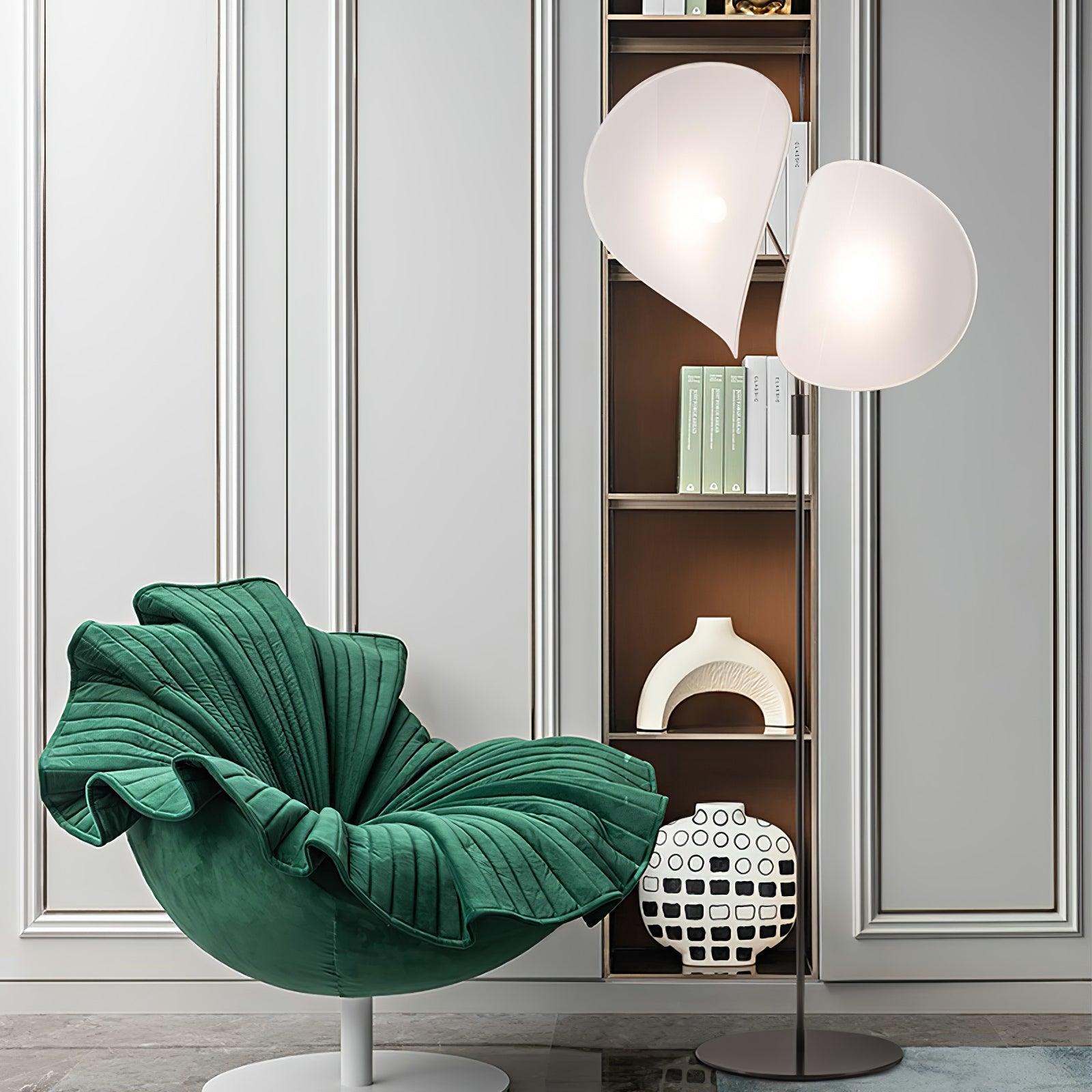 Riven Modern Fabric Floor Lamp-Neutral Decor