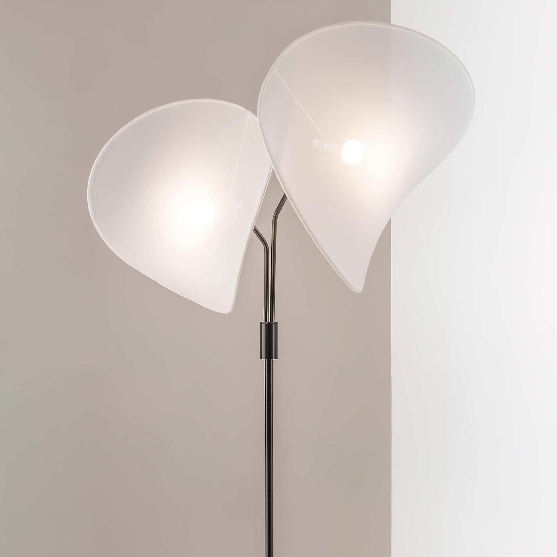 Riven Modern Fabric Floor Lamp-Neutral Decor
