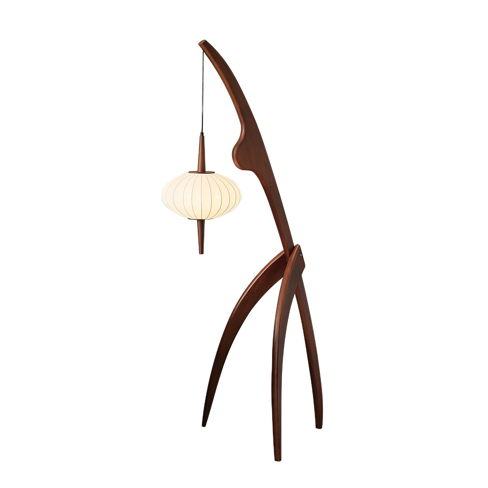 Ulen Mid Century Wooden Floor Lamp-Neutral Decor