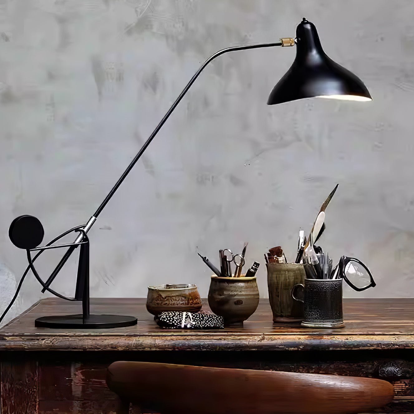 Sfera Industrial Table Lamp-Neutral Decor