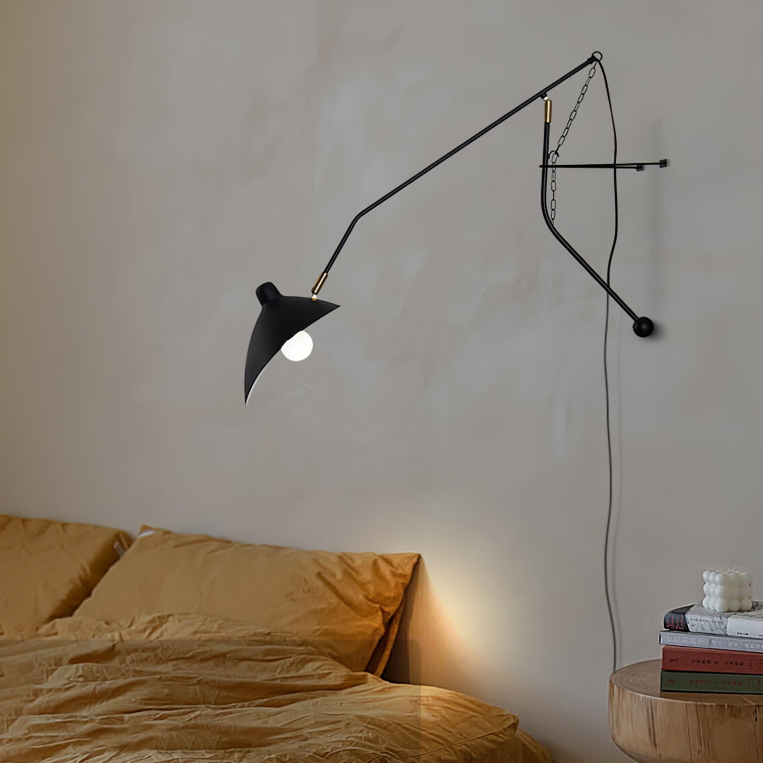 Ivsolarae Modern Minimalist Arm Wall Lamp-Neutral Decor