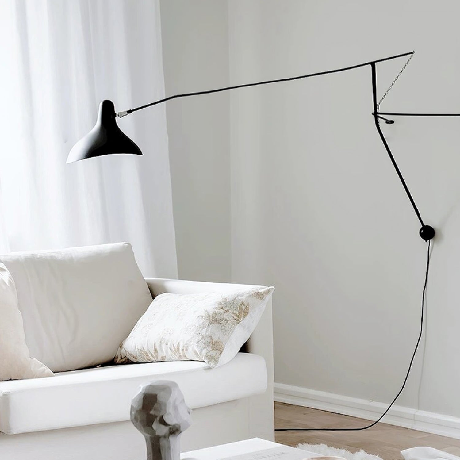 Ivsolarae Modern Minimalist Arm Wall Lamp-Neutral Decor