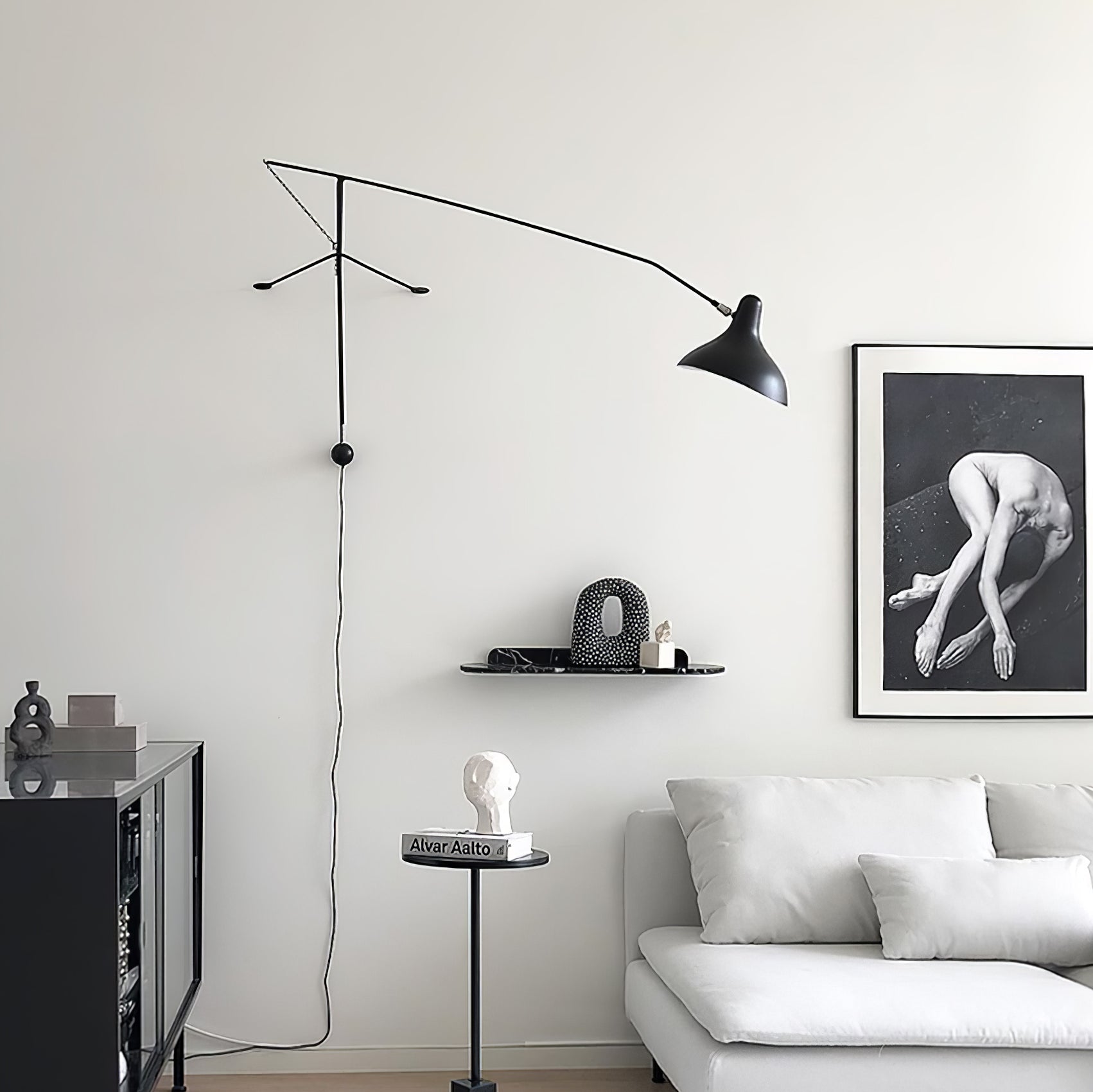 Ivsolarae Modern Minimalist Arm Wall Lamp-Neutral Decor