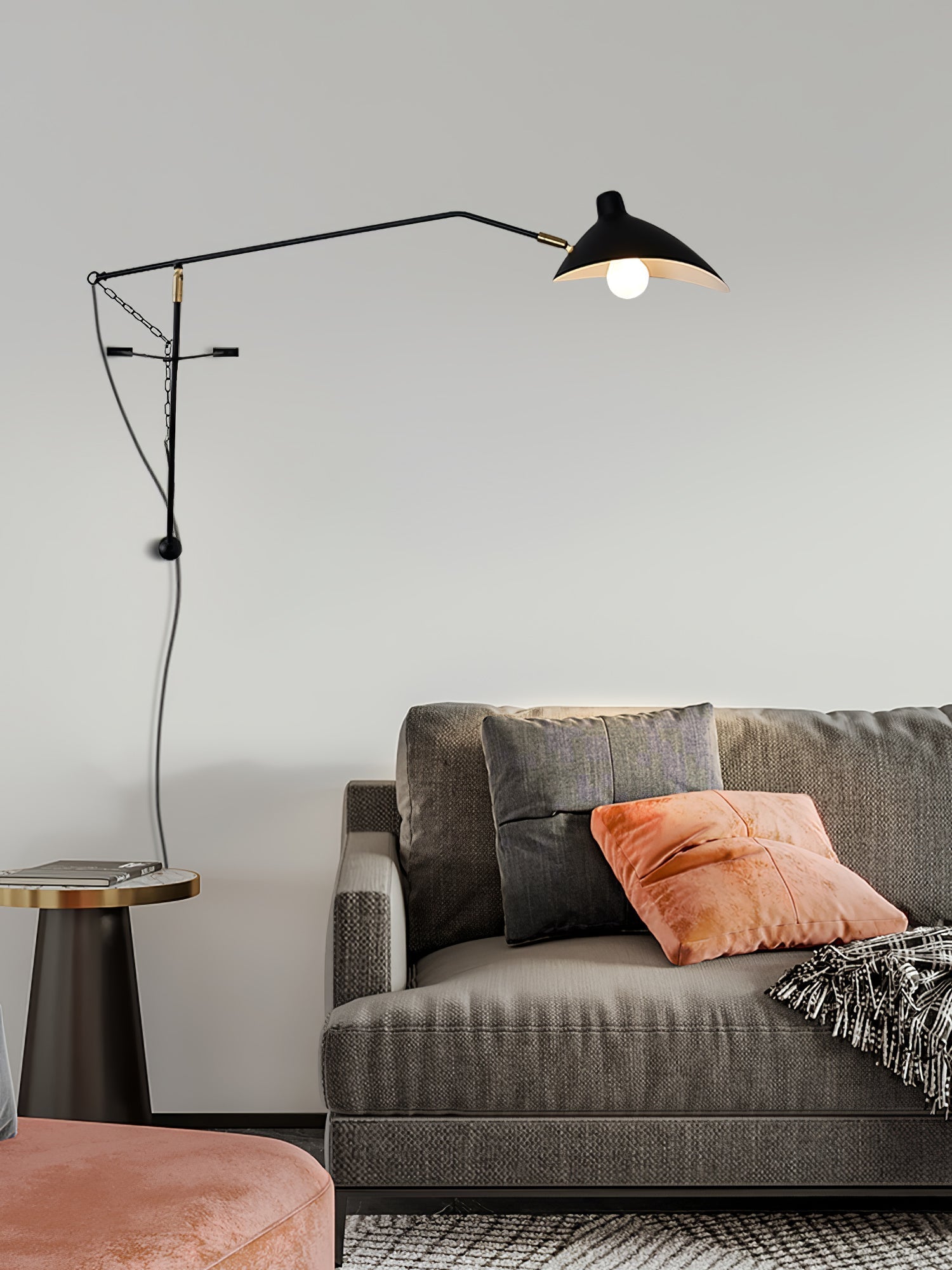 Ivsolarae Modern Minimalist Arm Wall Lamp-Neutral Decor