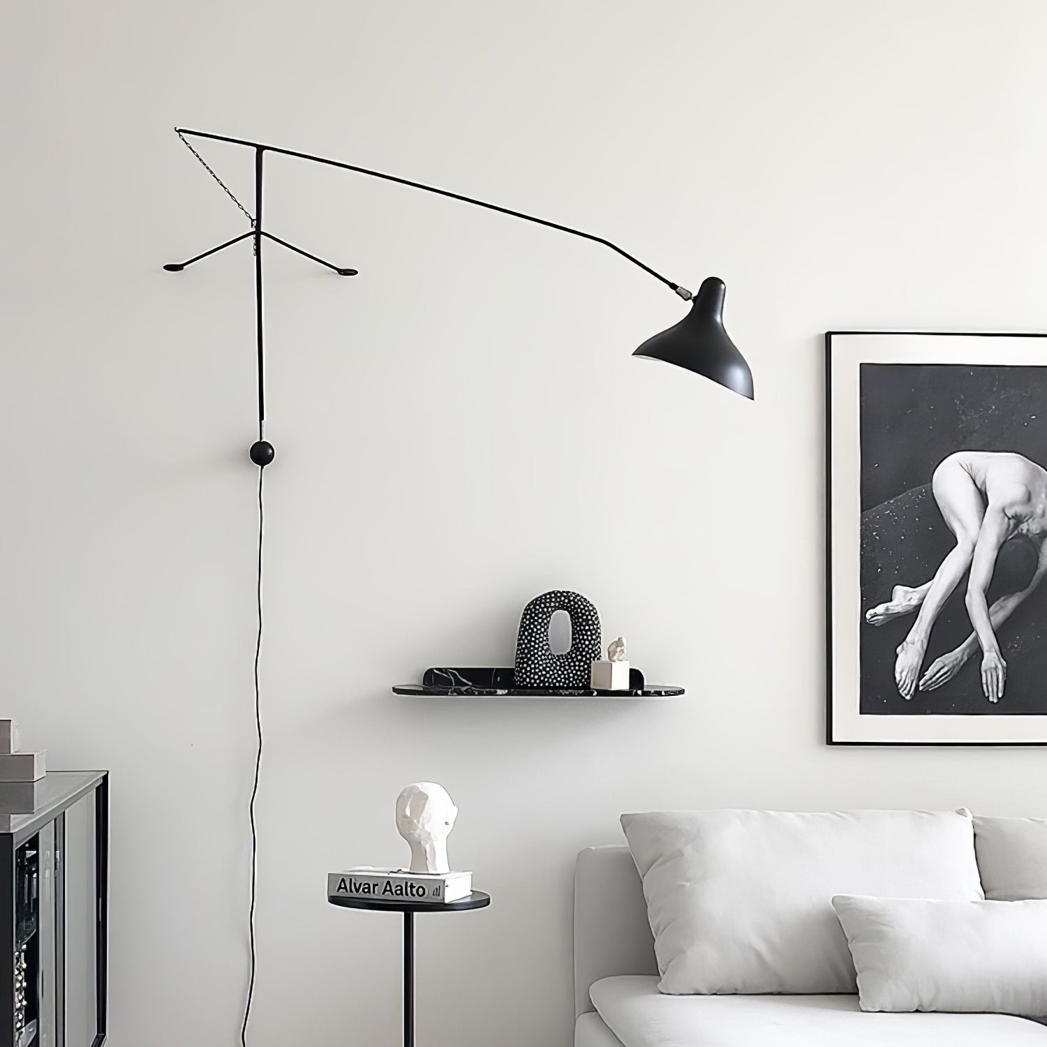 Ivsolarae Modern Minimalist Arm Wall Lamp-Neutral Decor