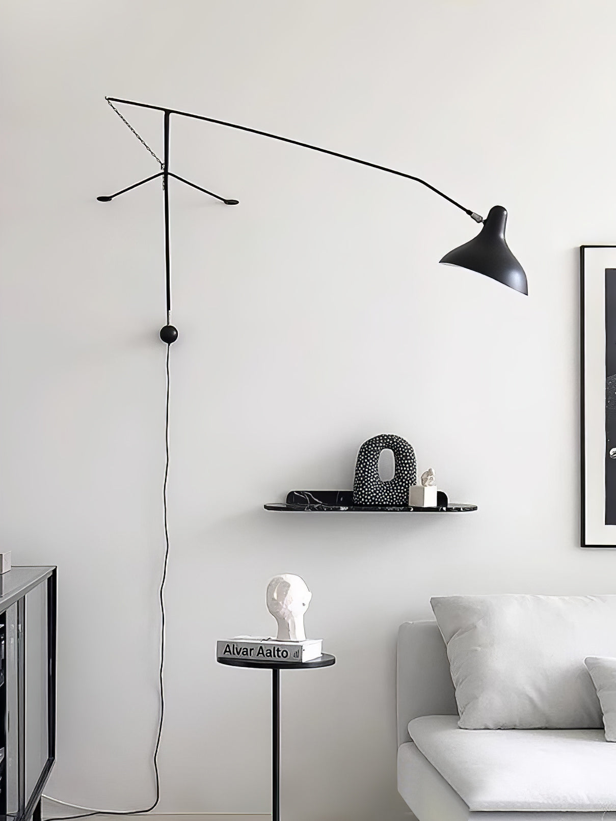 Ivsolarae Modern Minimalist Arm Wall Lamp-Neutral Decor