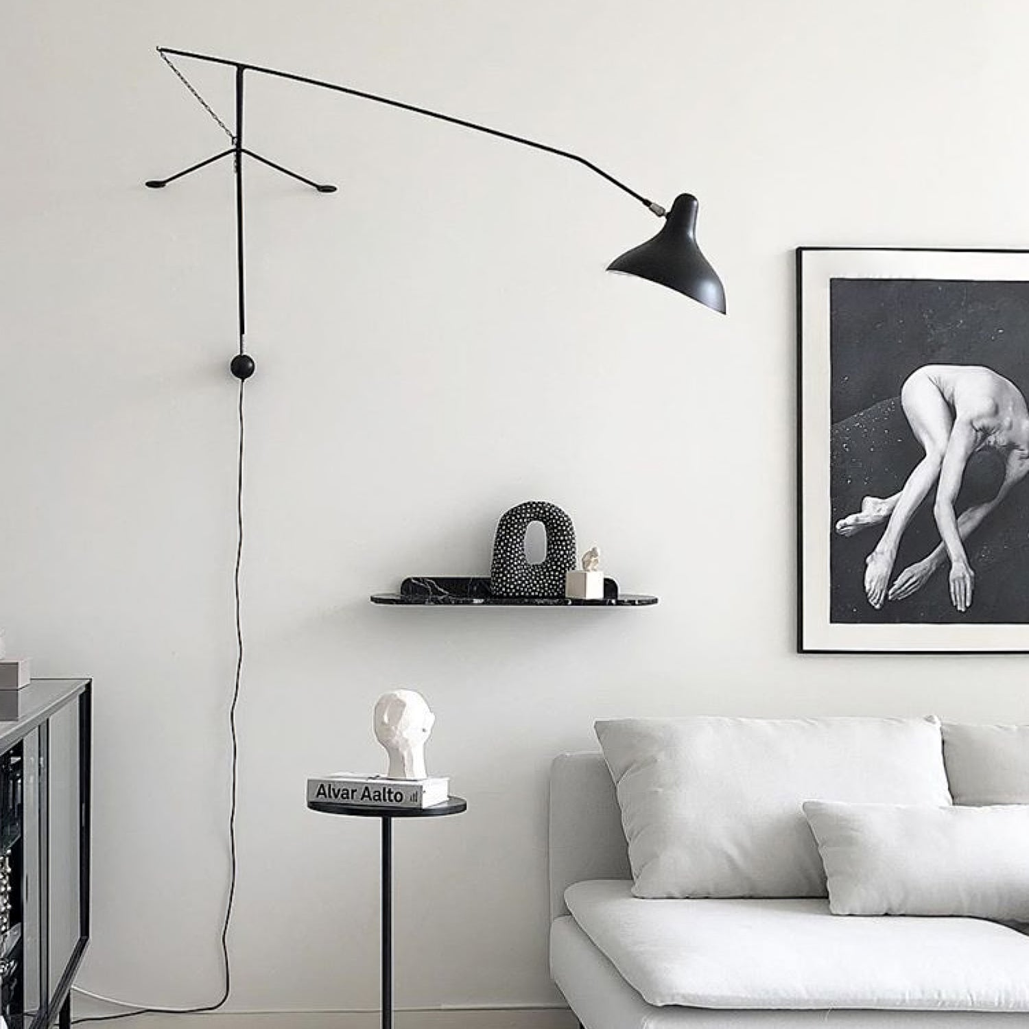 Ivsolarae Modern Minimalist Arm Wall Lamp-Neutral Decor