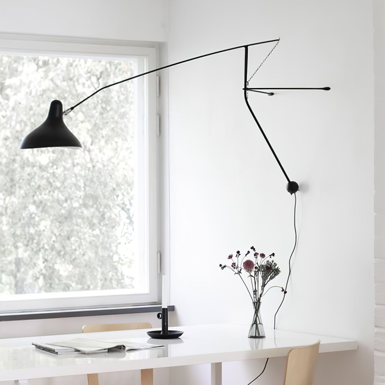 Ivsolarae Modern Minimalist Arm Wall Lamp-Neutral Decor