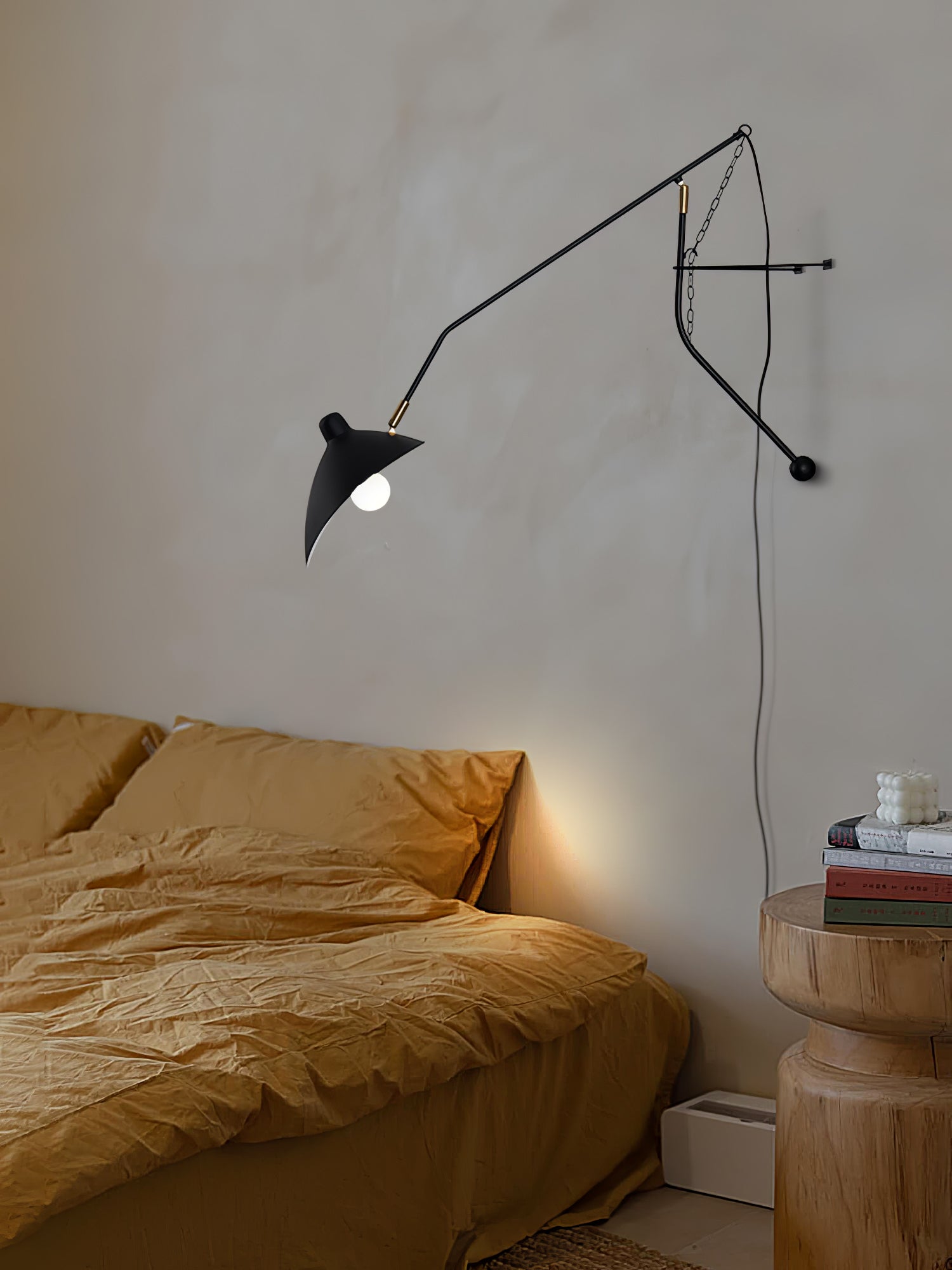 Ivsolarae Modern Minimalist Arm Wall Lamp-Neutral Decor