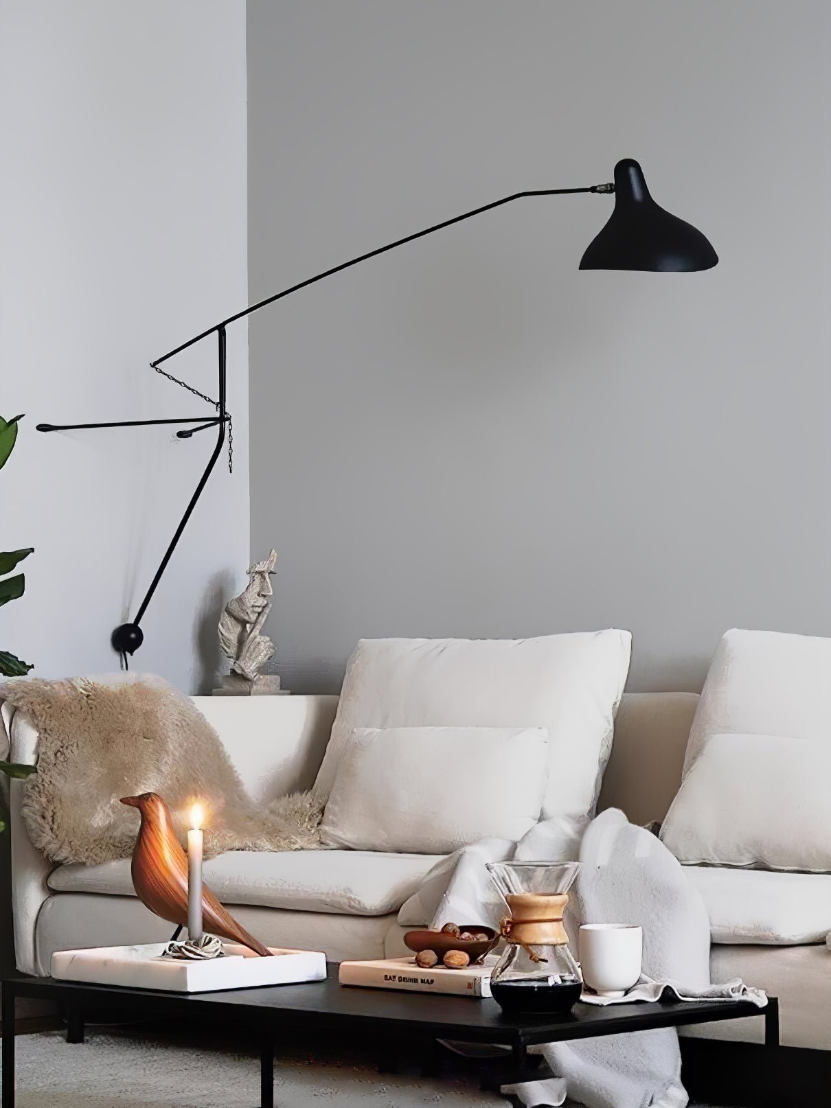 Ivsolarae Modern Minimalist Arm Wall Lamp-Neutral Decor