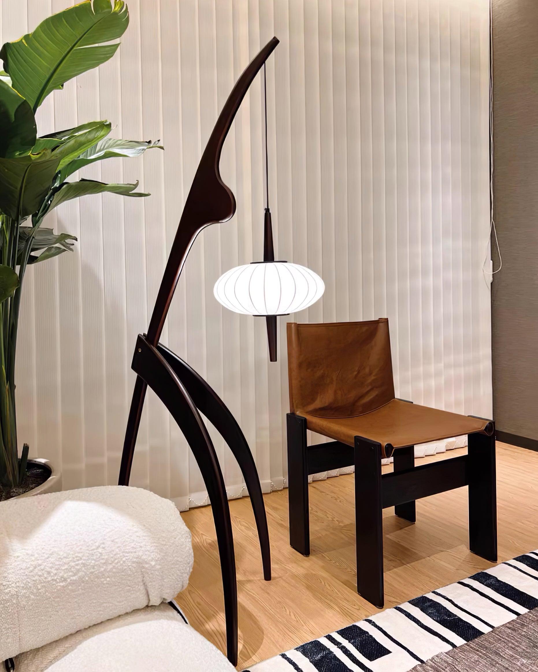 Ulen Mid Century Wooden Floor Lamp-Neutral Decor