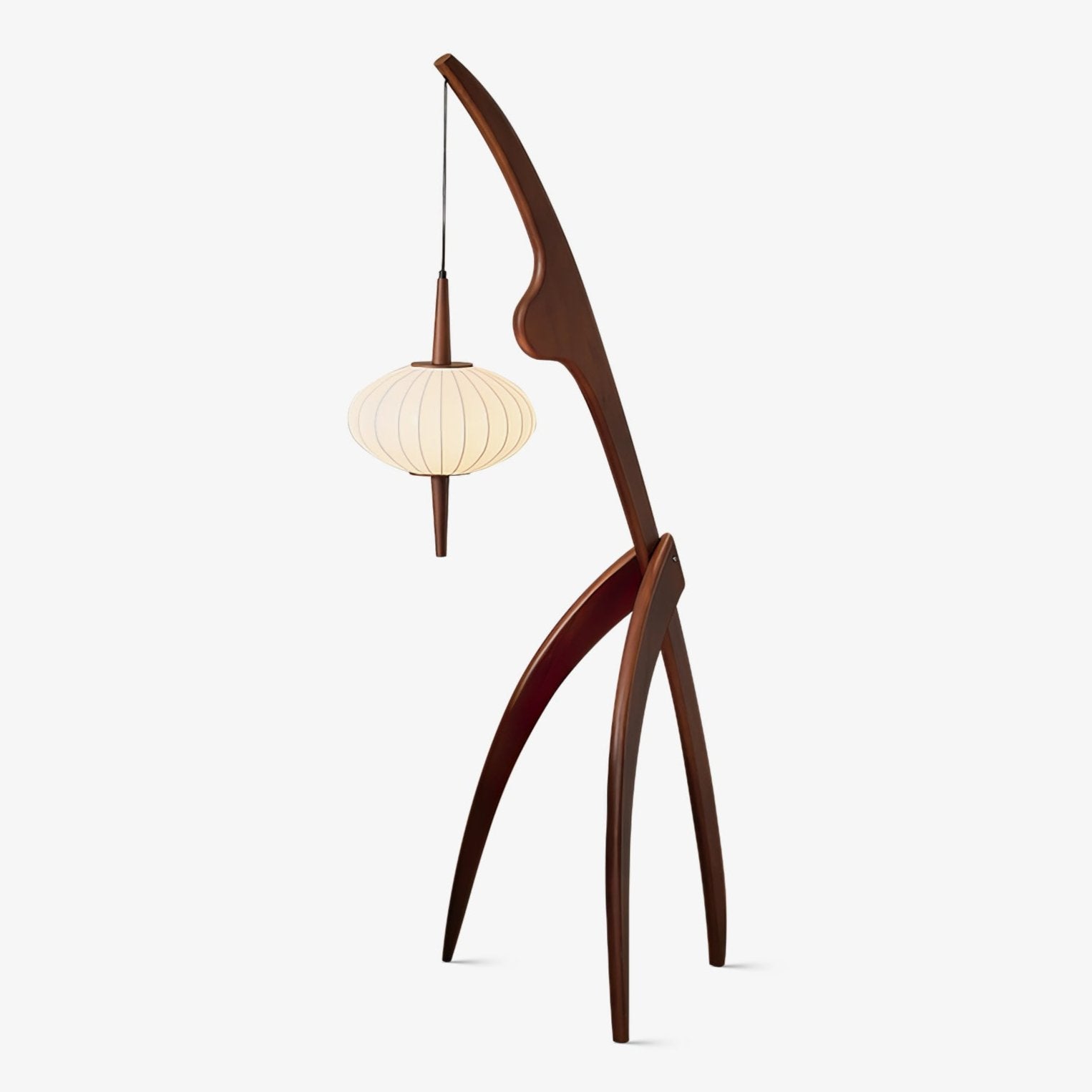 Ulen Mid Century Wooden Floor Lamp-Neutral Decor