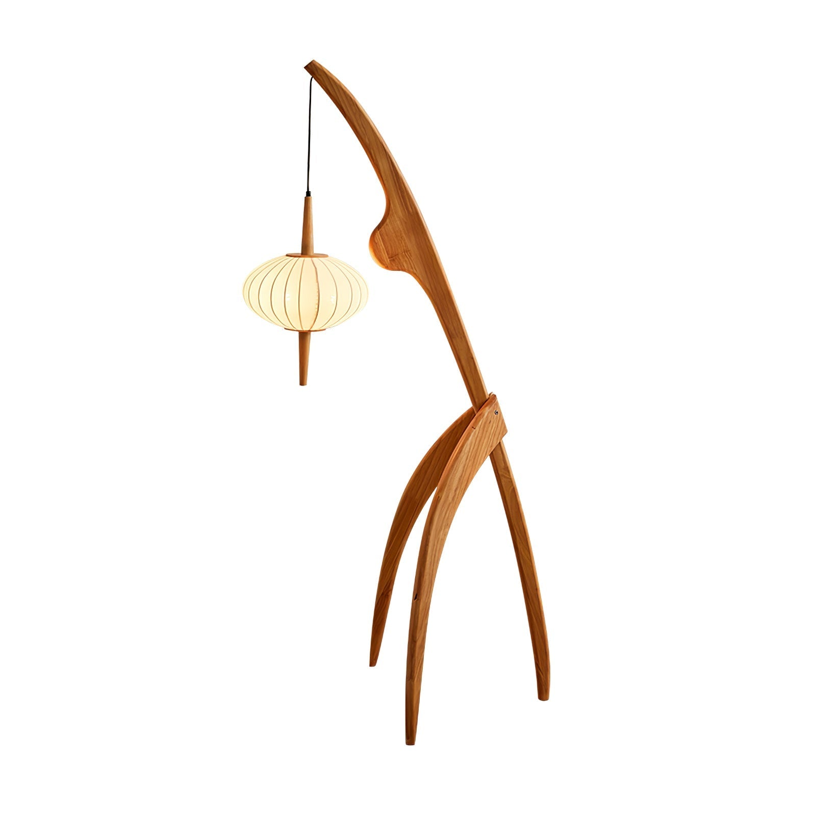 Ulen Mid Century Wooden Floor Lamp-Neutral Decor