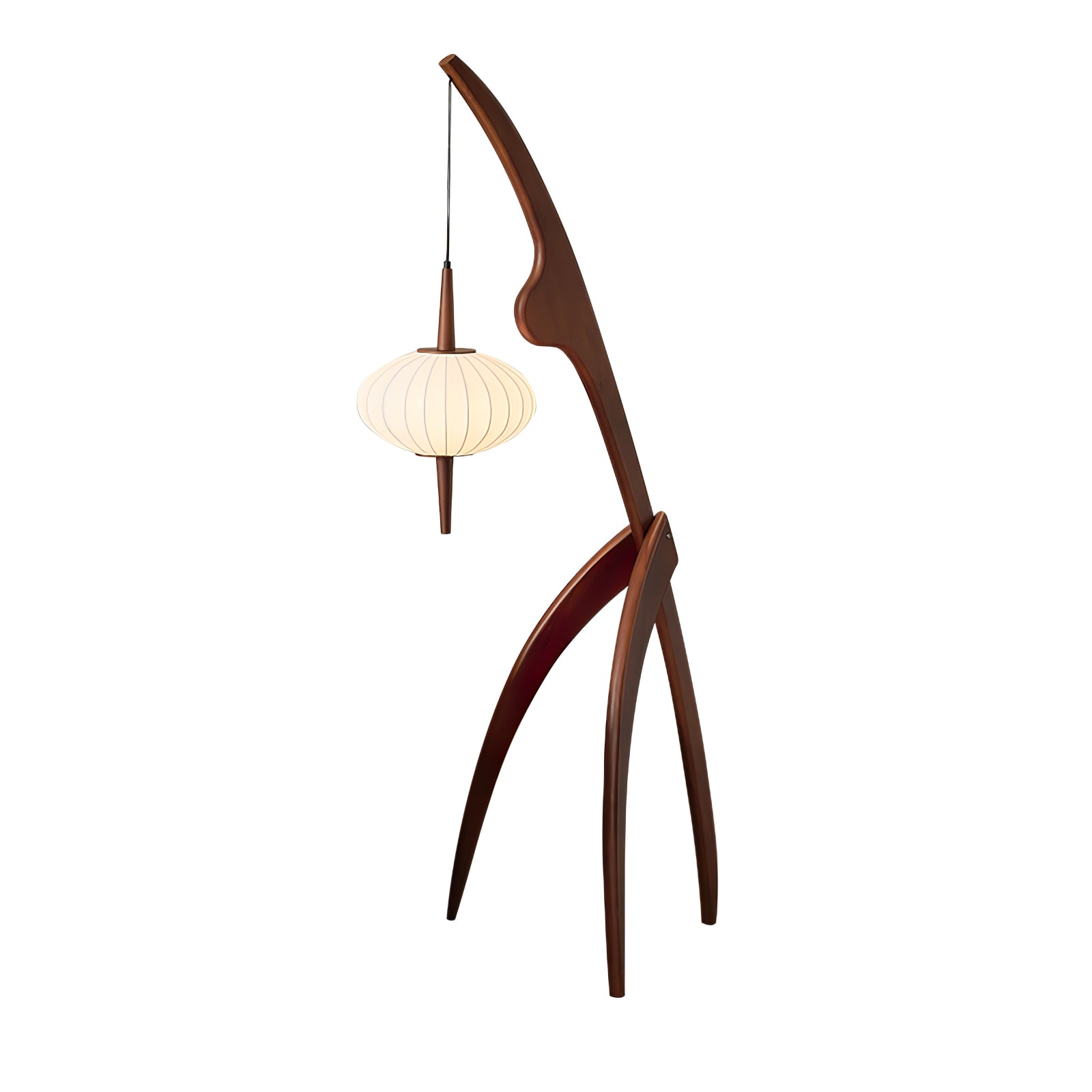 Ulen Mid Century Wooden Floor Lamp-Neutral Decor
