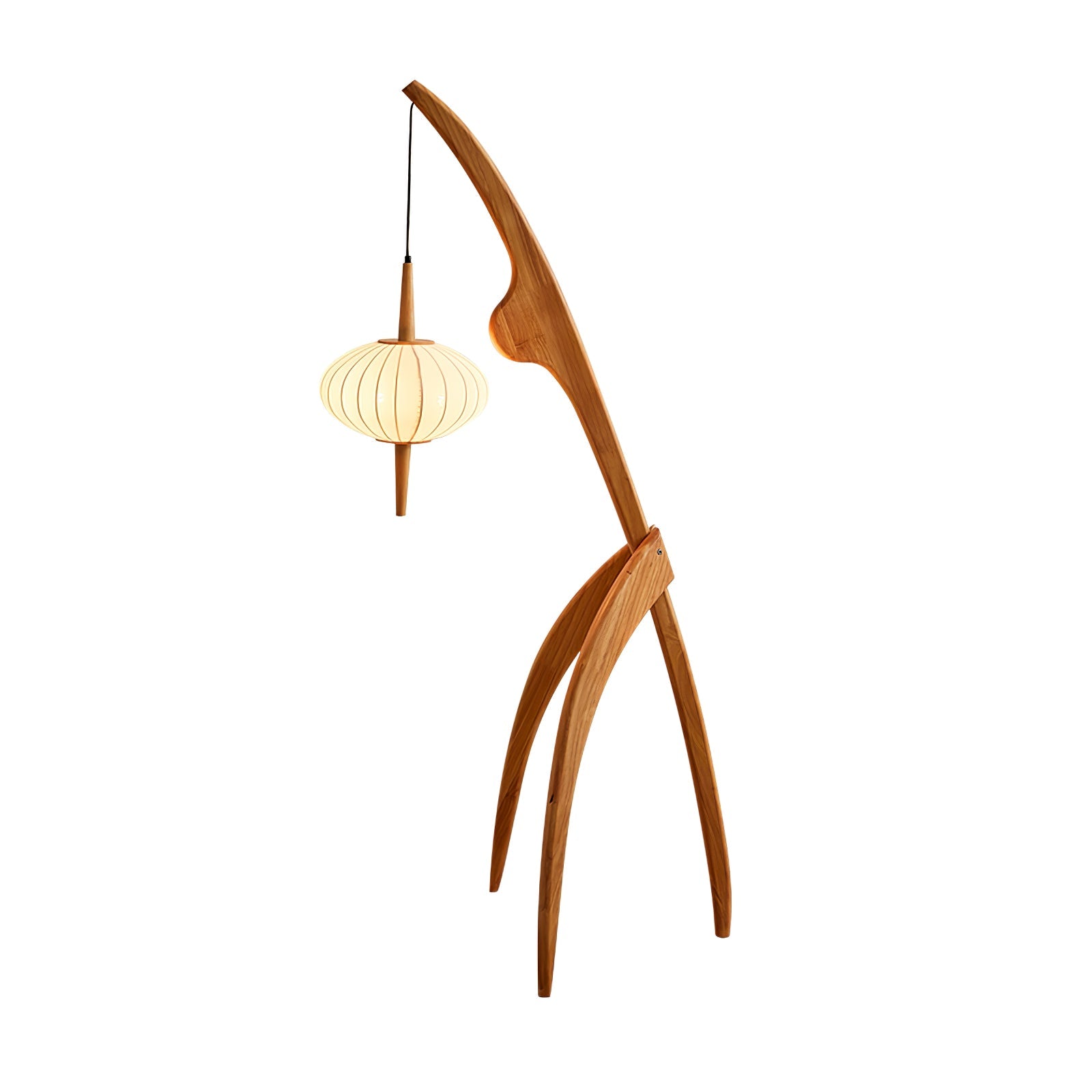 Ulen Mid Century Wooden Floor Lamp-Neutral Decor