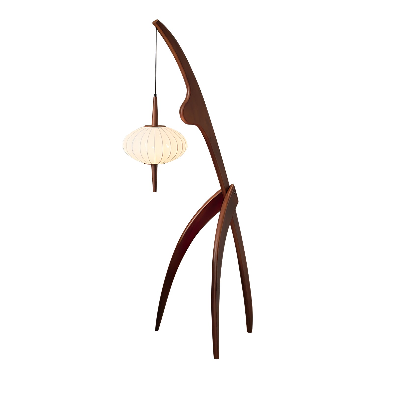 Ulen Mid Century Wooden Floor Lamp-Neutral Decor